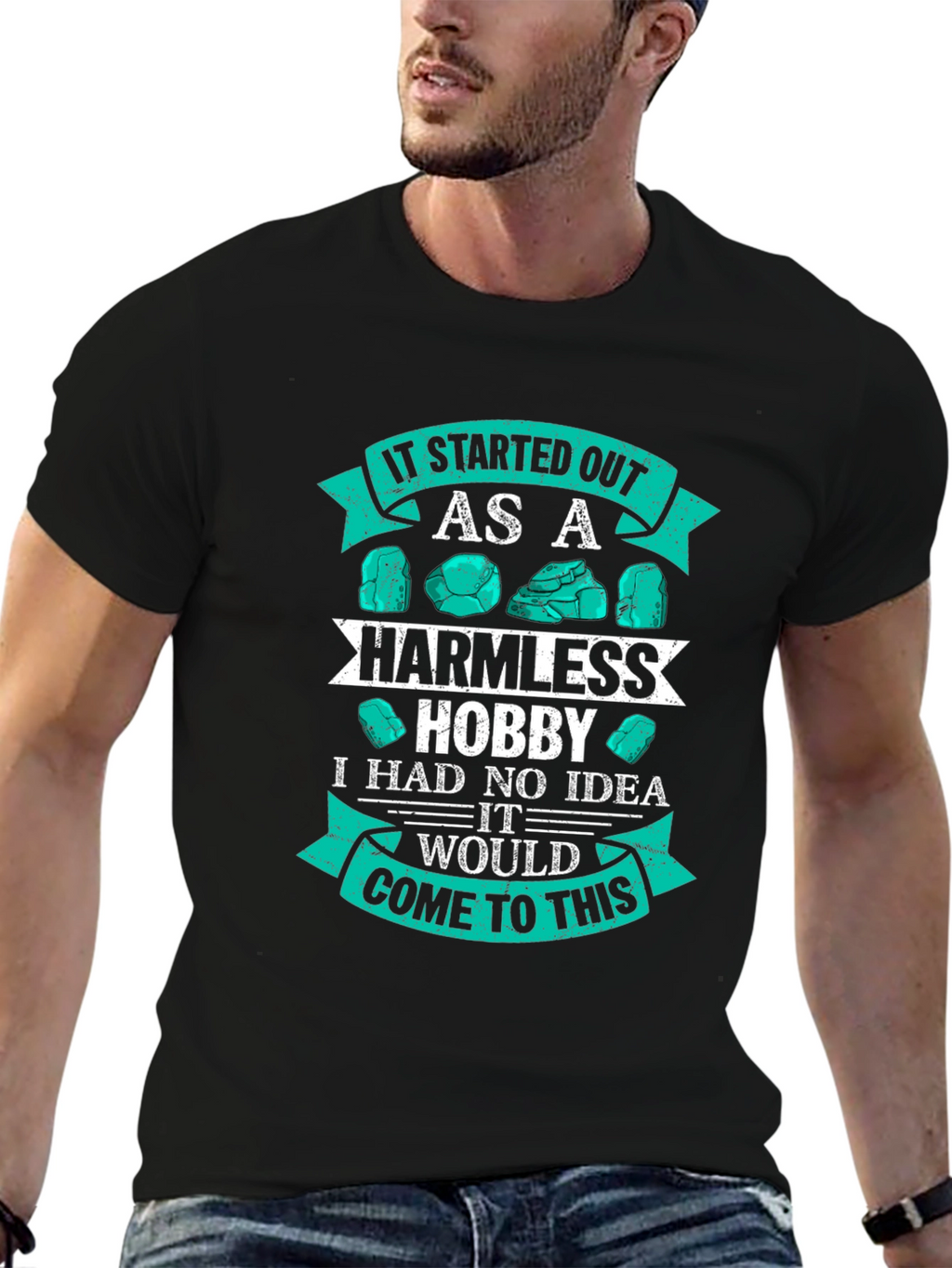 Harmless Hobby Rock Collecting Graphic Tee