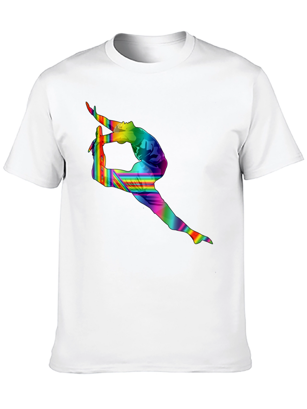 Rainbow Gymnastics Silhouette Black T-Shirt