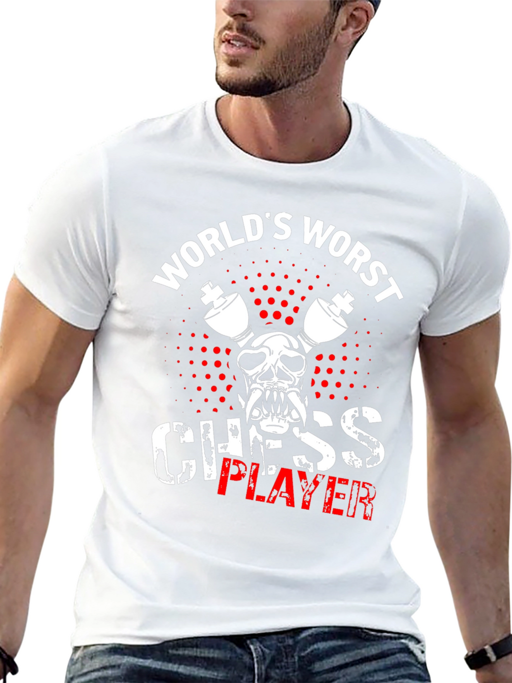 Worlds Worst Chess Player Black T-Shirt