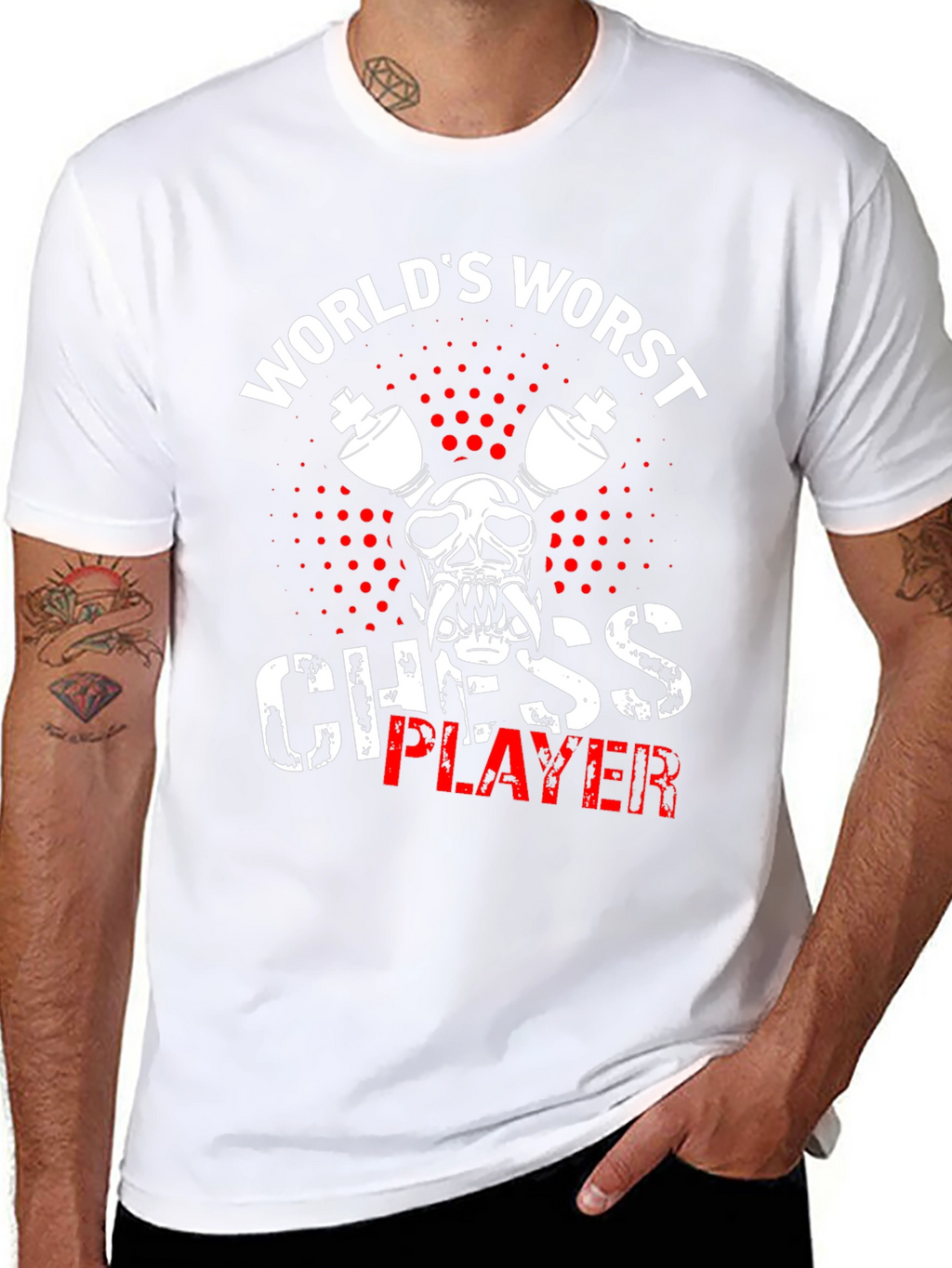 Worlds Worst Chess Player Black T-Shirt
