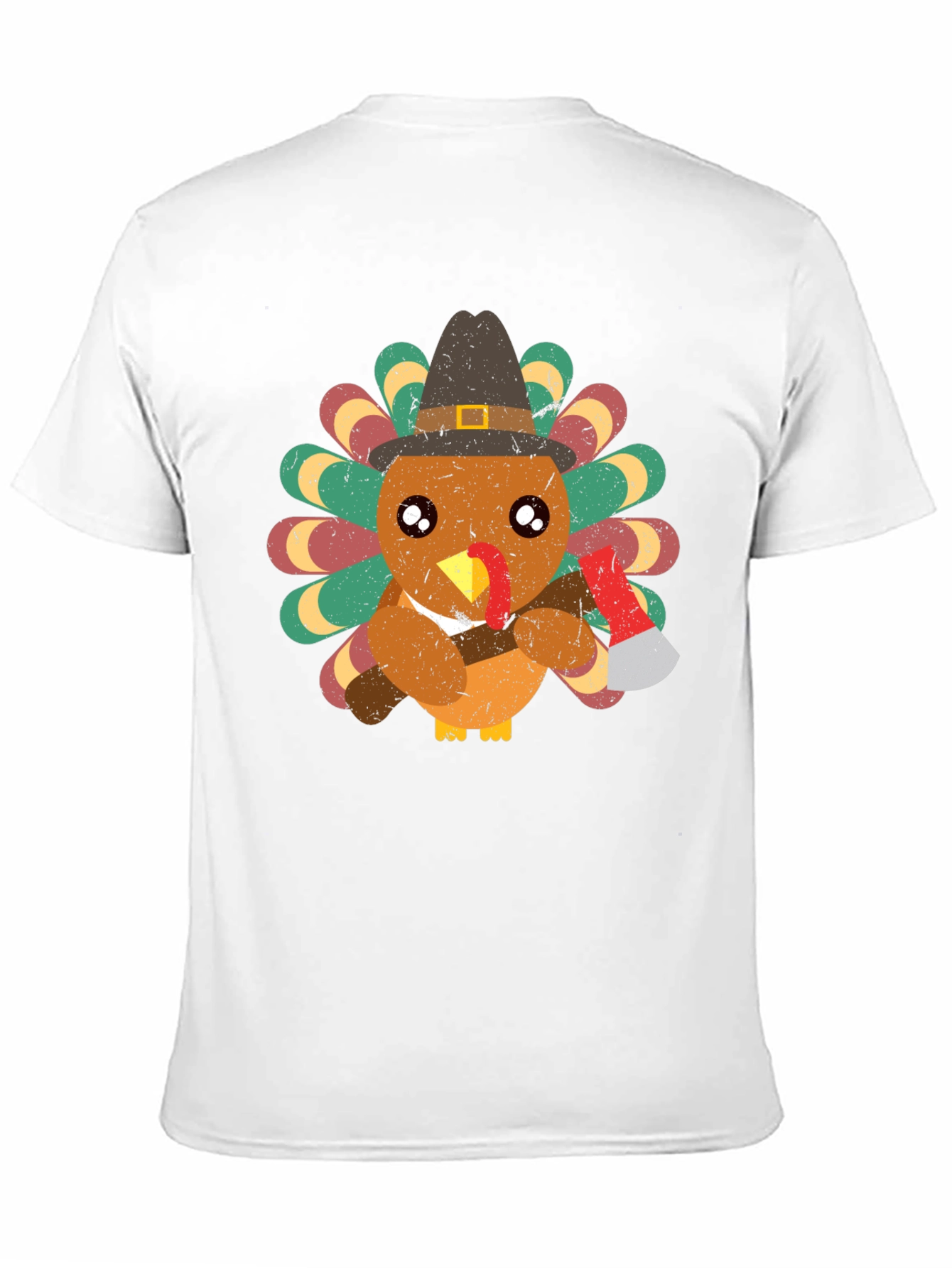 Turkey Axe T-Shirt Thanksgiving Holiday Funny Shirt