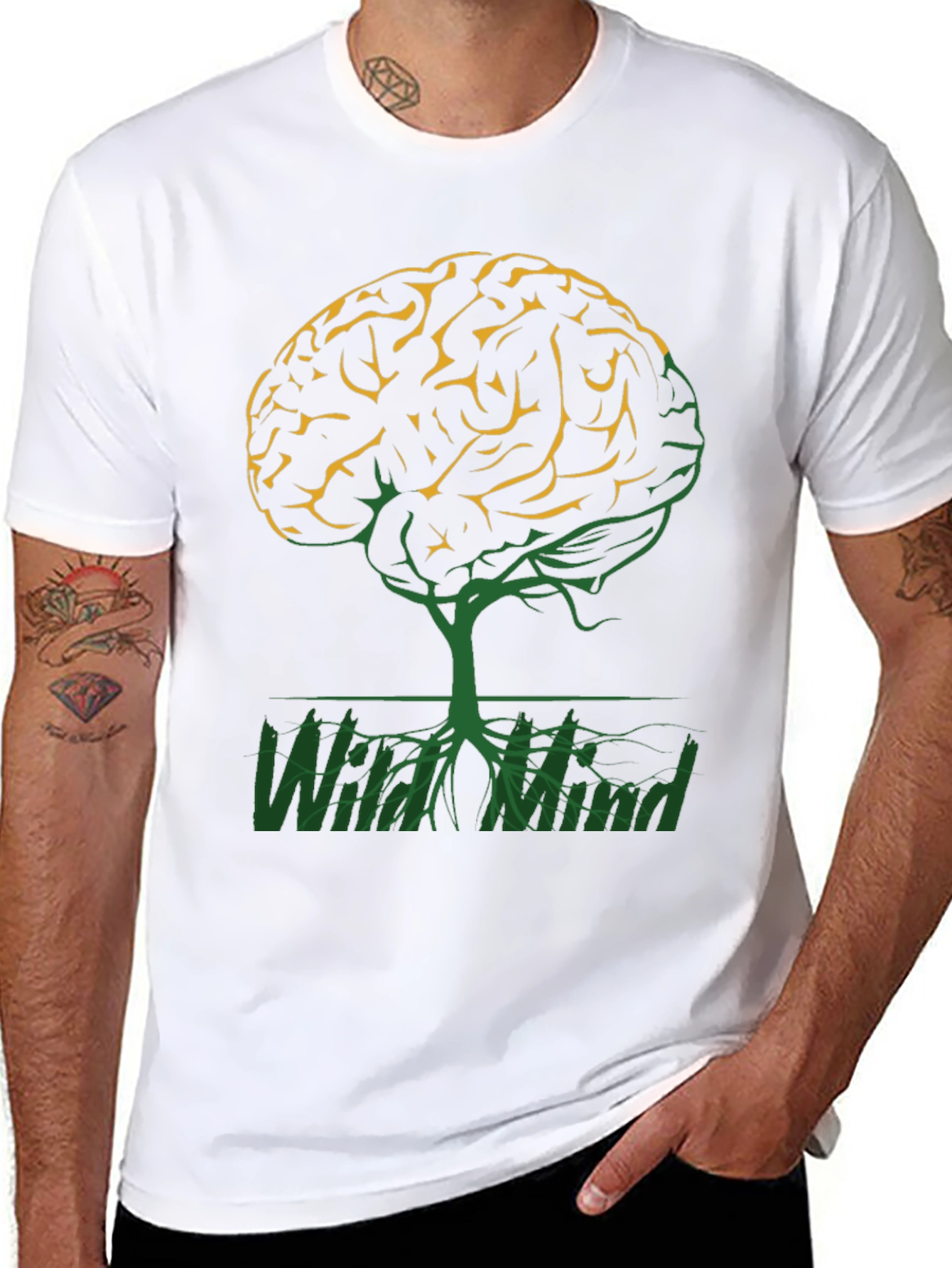 Wild Mind Brain Tree Graphic T-Shirt