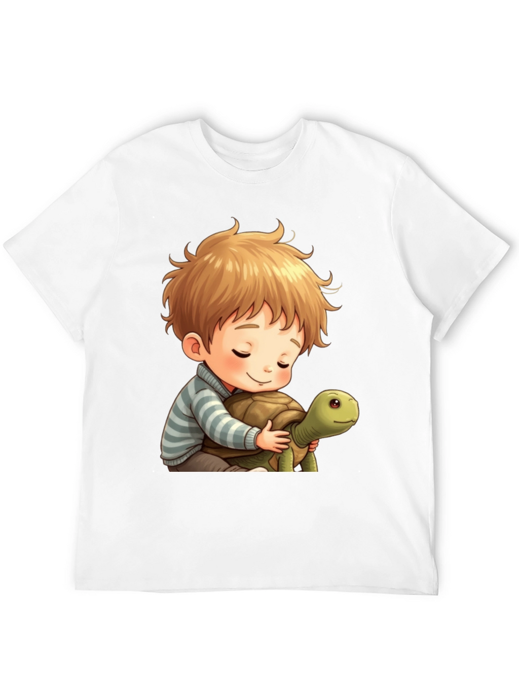 Boy and Turtle Graphic T-Shirt