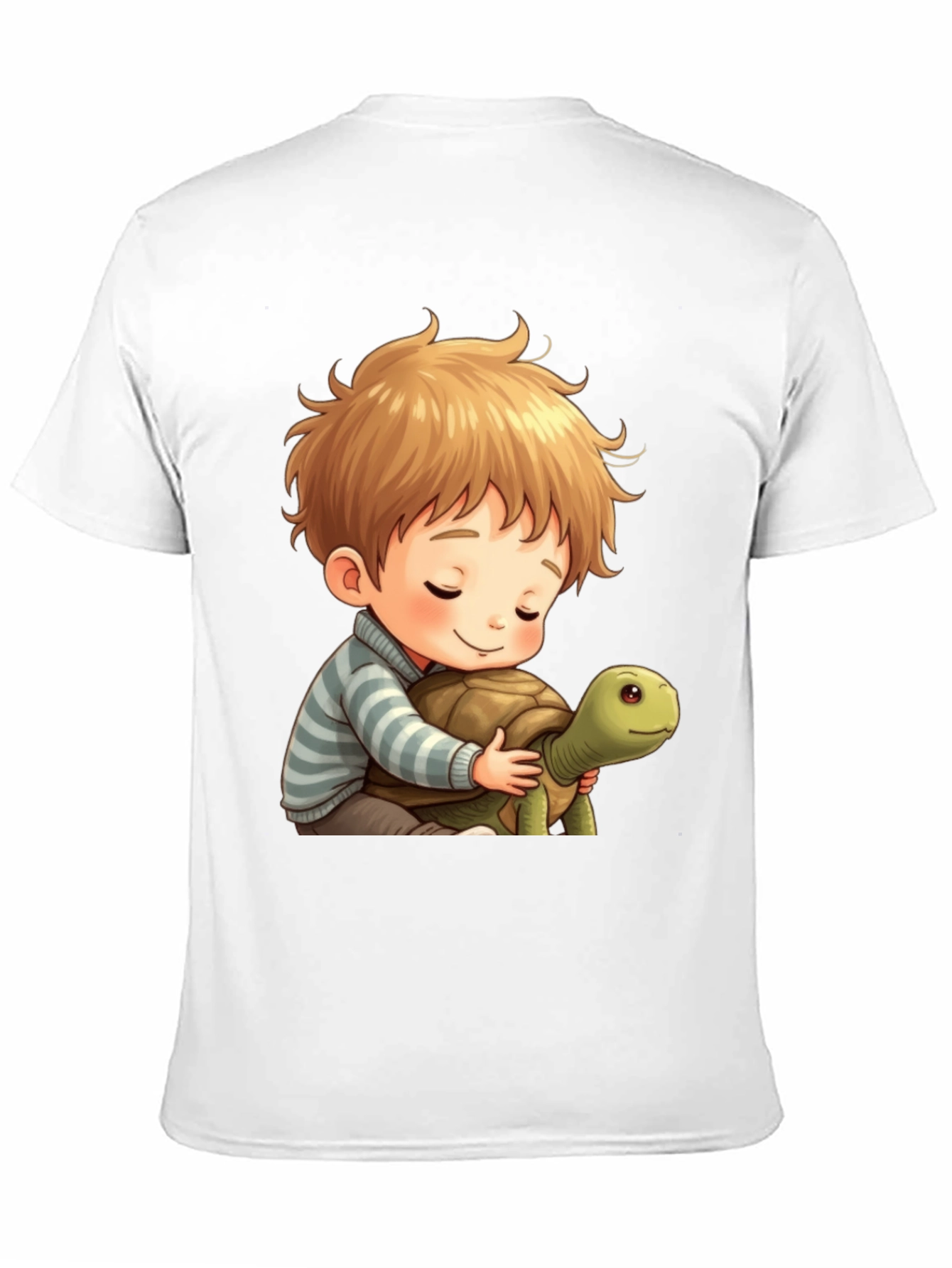 Boy and Turtle Graphic T-Shirt