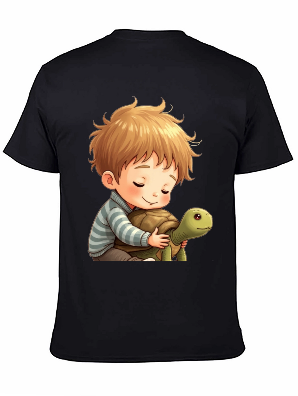 Boy and Turtle Graphic T-Shirt
