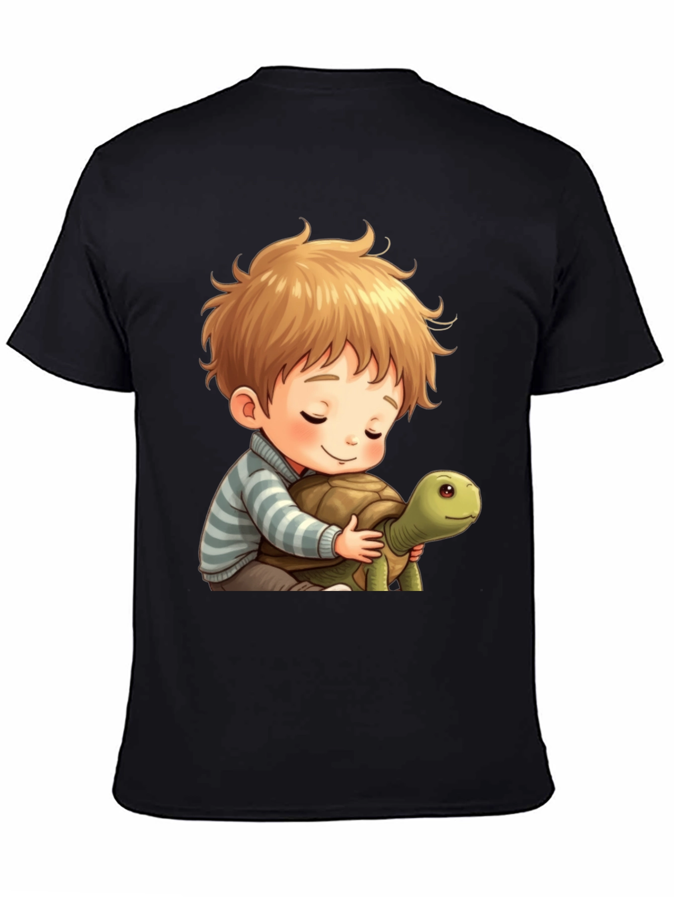 Boy and Turtle Graphic T-Shirt