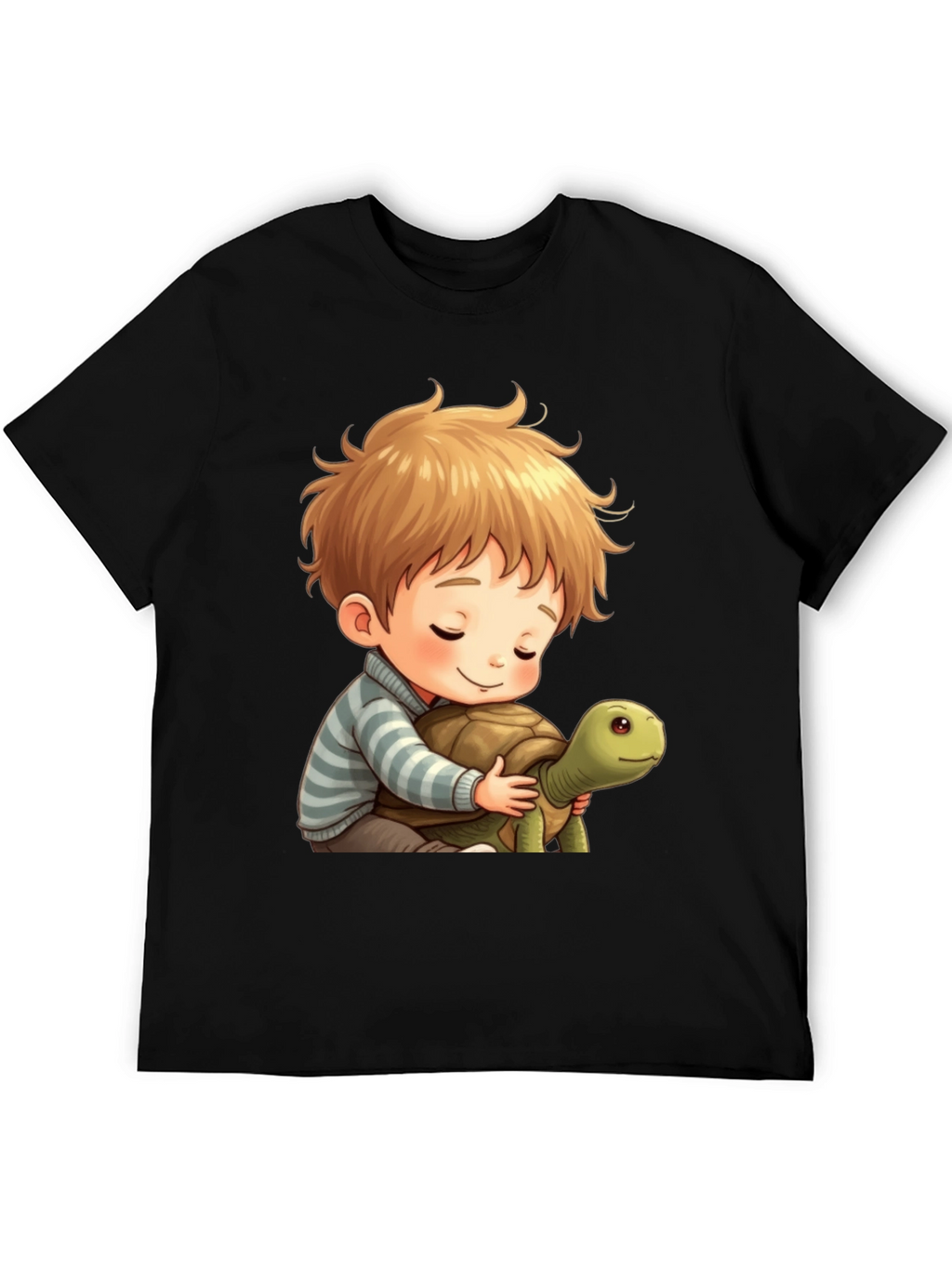 Boy and Turtle Graphic T-Shirt
