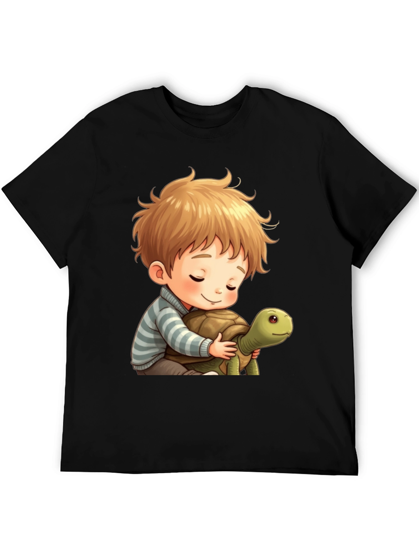 Boy and Turtle Graphic T-Shirt