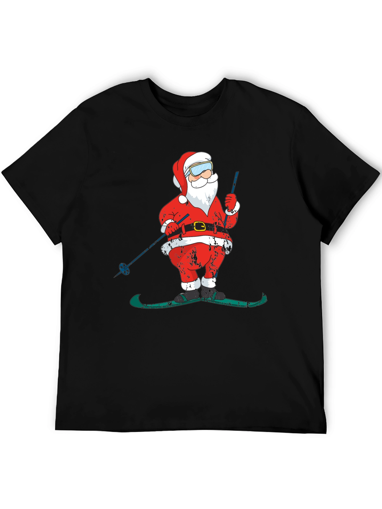 Skiing Santa Christmas T-Shirt