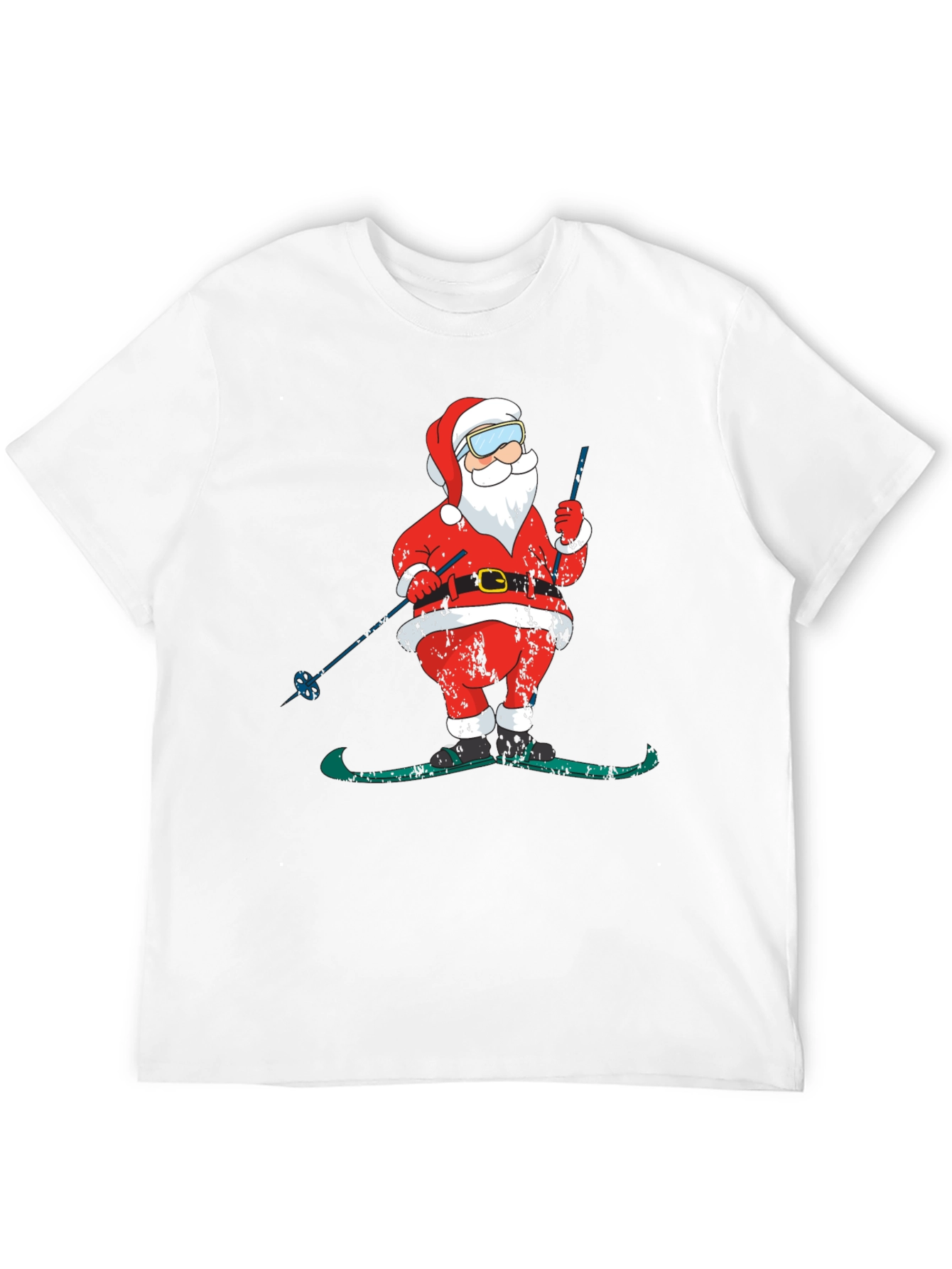 Skiing Santa Christmas T-Shirt