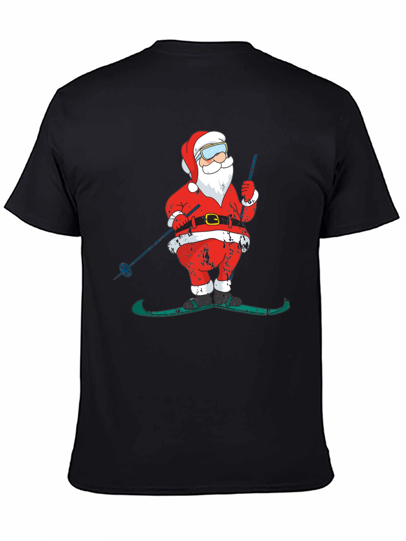 Skiing Santa Christmas T-Shirt