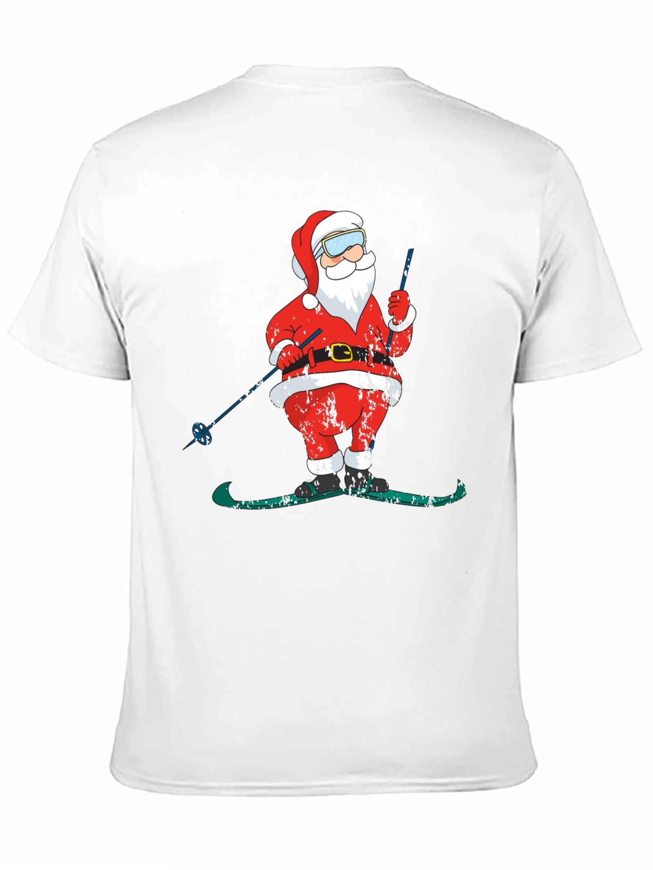 Skiing Santa Christmas T-Shirt