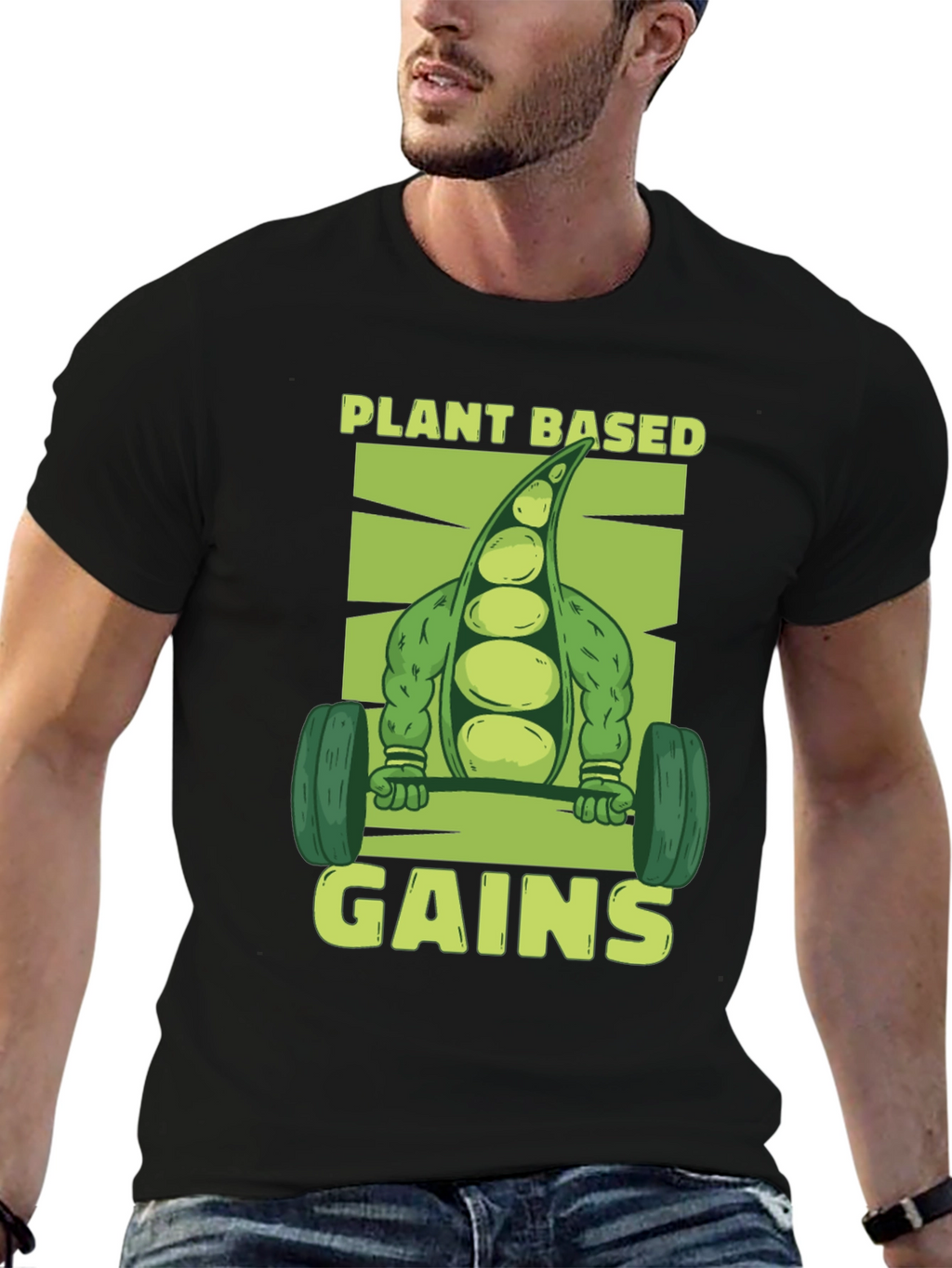 Plant-Based Gains T-Shirt - Vegan Fitness Apparel
