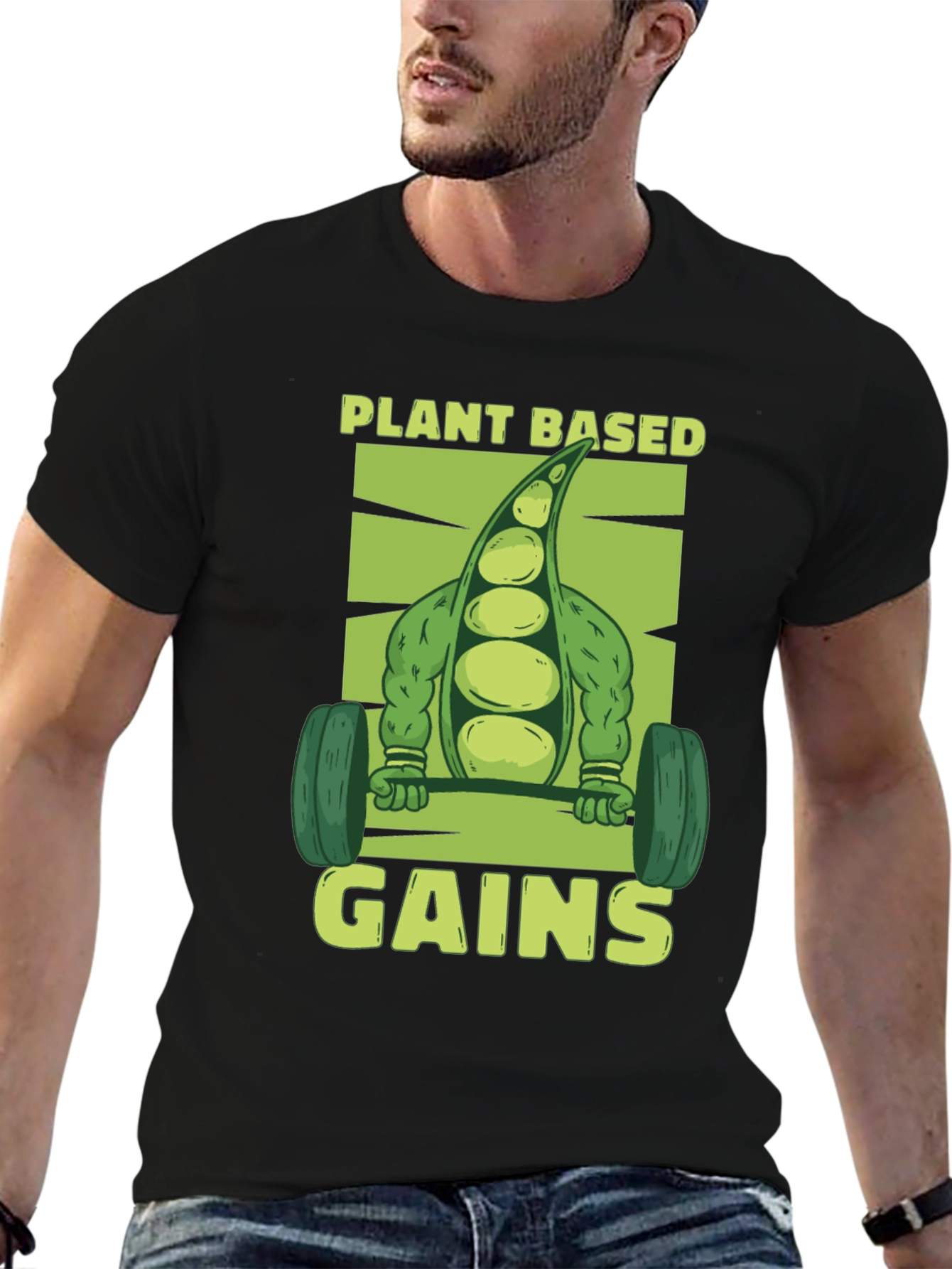 Plant-Based Gains T-Shirt - Vegan Fitness Apparel