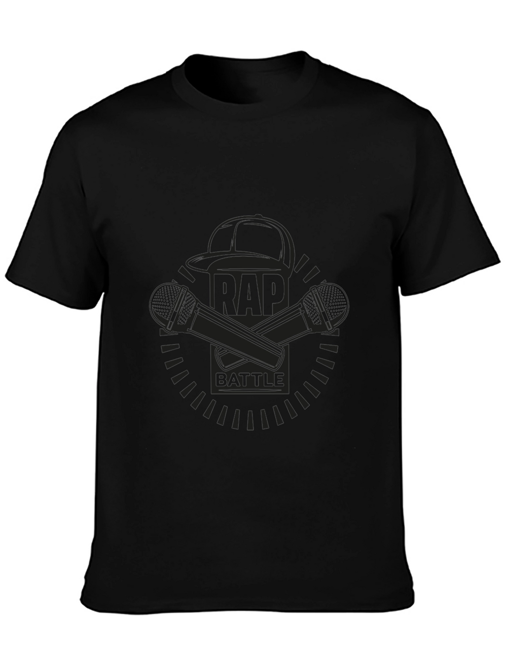 Rap Battle Graphic T-Shirt - Black