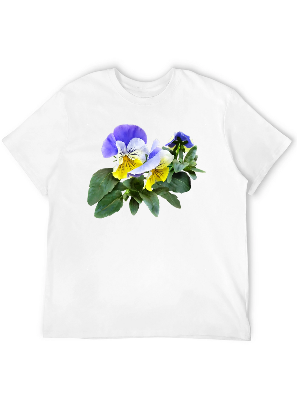 Floral Pansy T-Shirt - Stylish Flower Graphic Tee