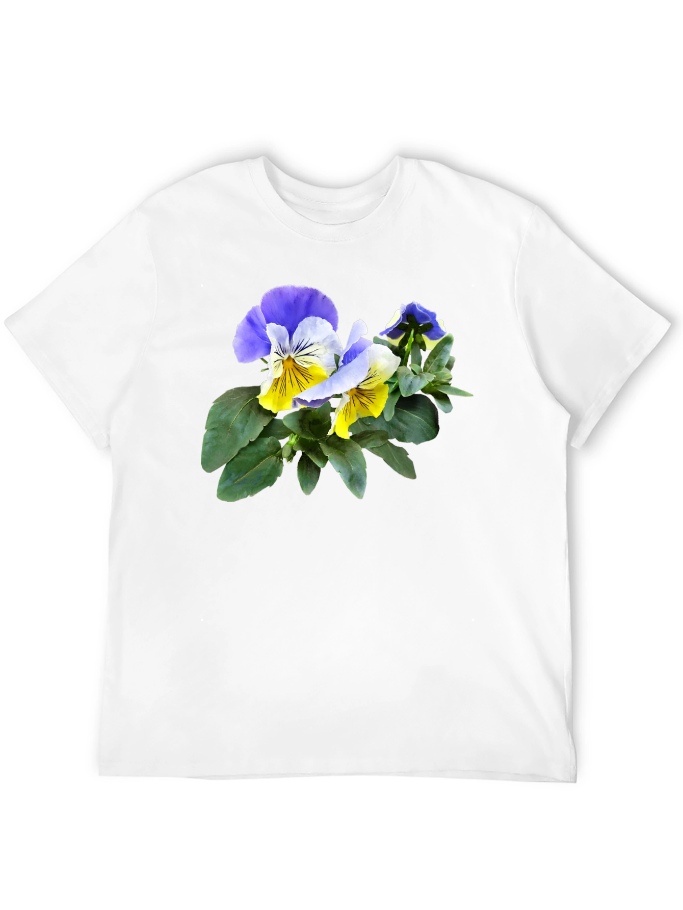 Floral Pansy T-Shirt - Stylish Flower Graphic Tee