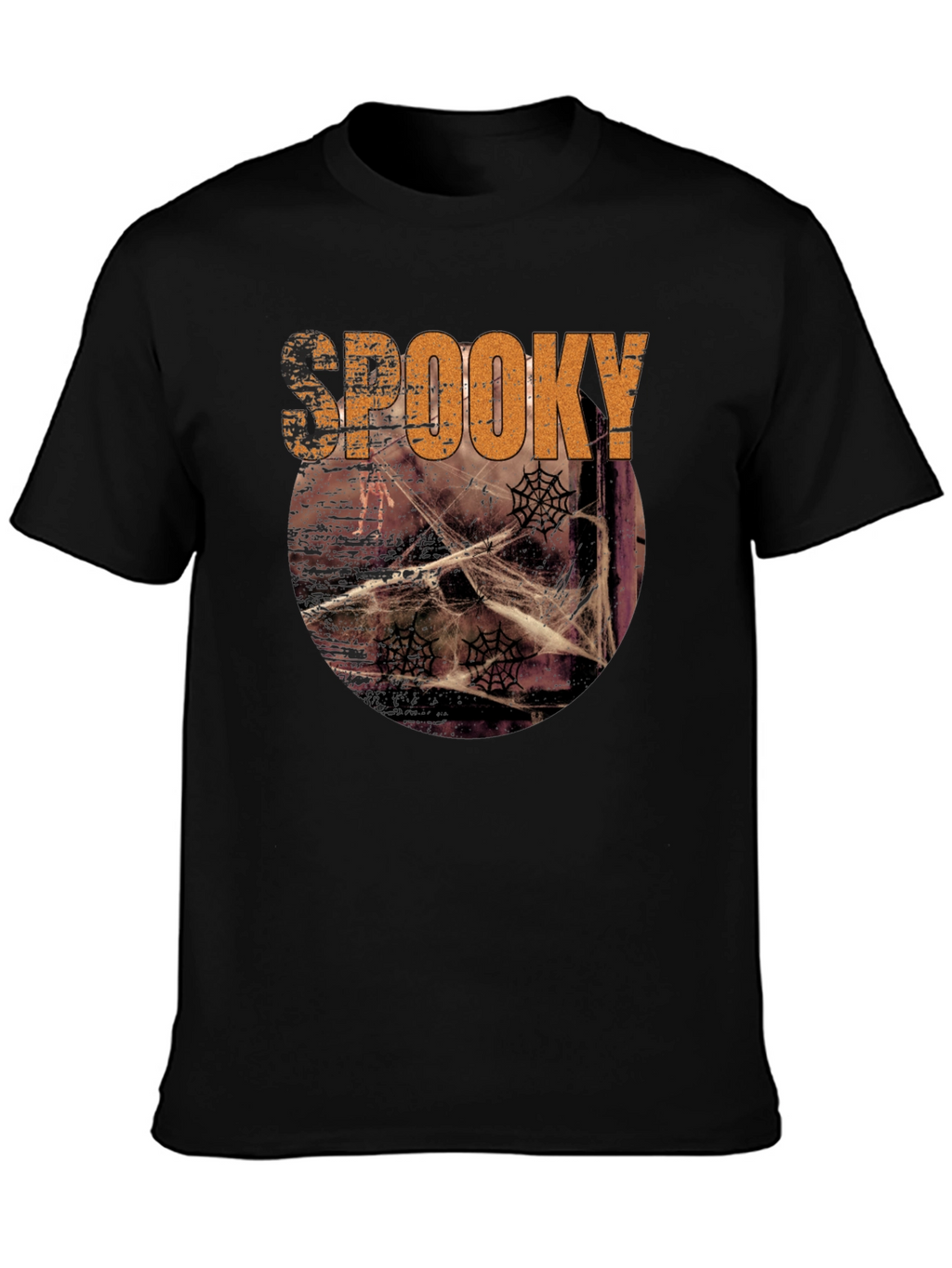 Spooky Halloween Graphic Tee - Mens Black T-Shirt