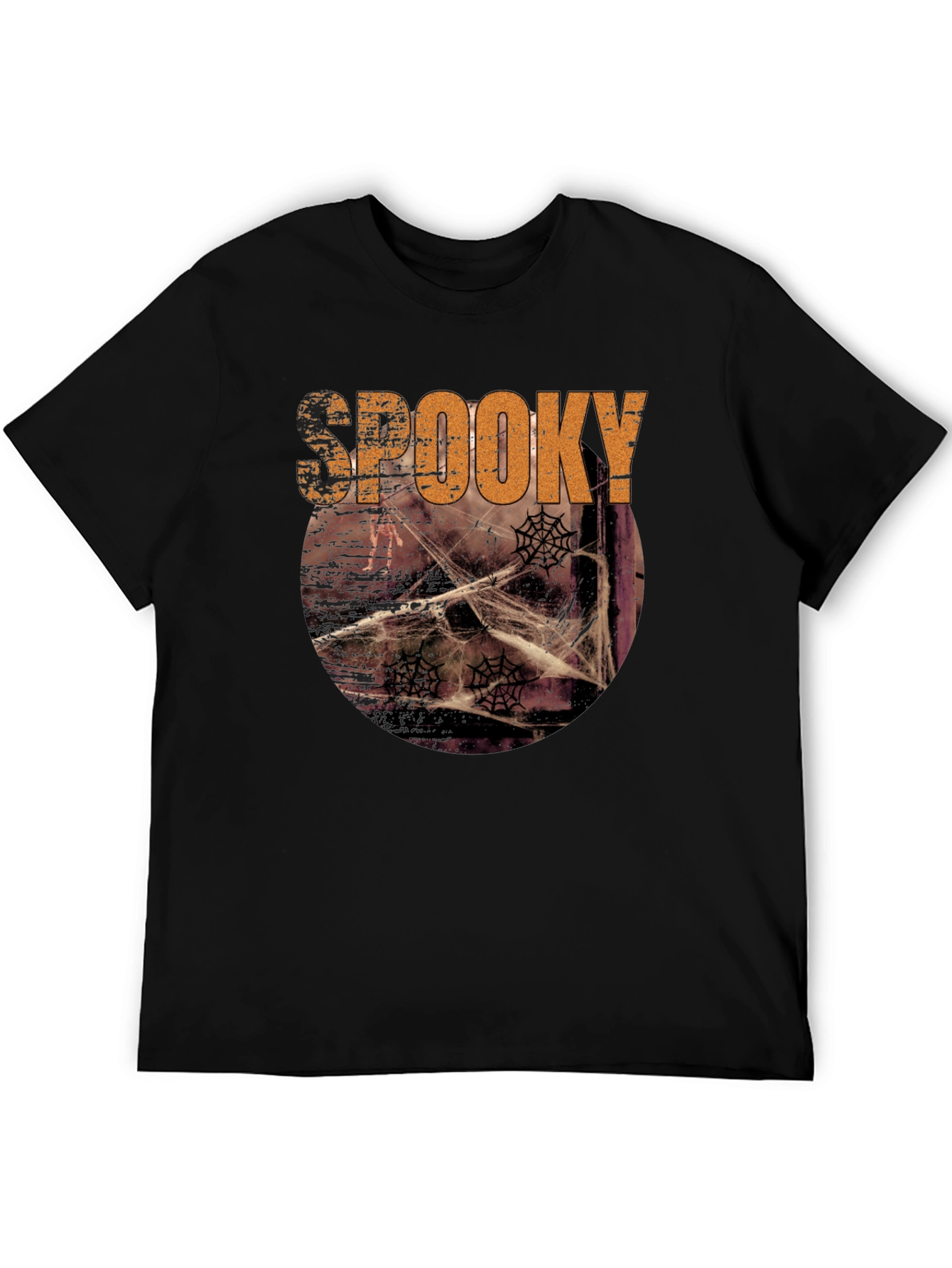 Spooky Halloween Graphic Tee - Mens Black T-Shirt