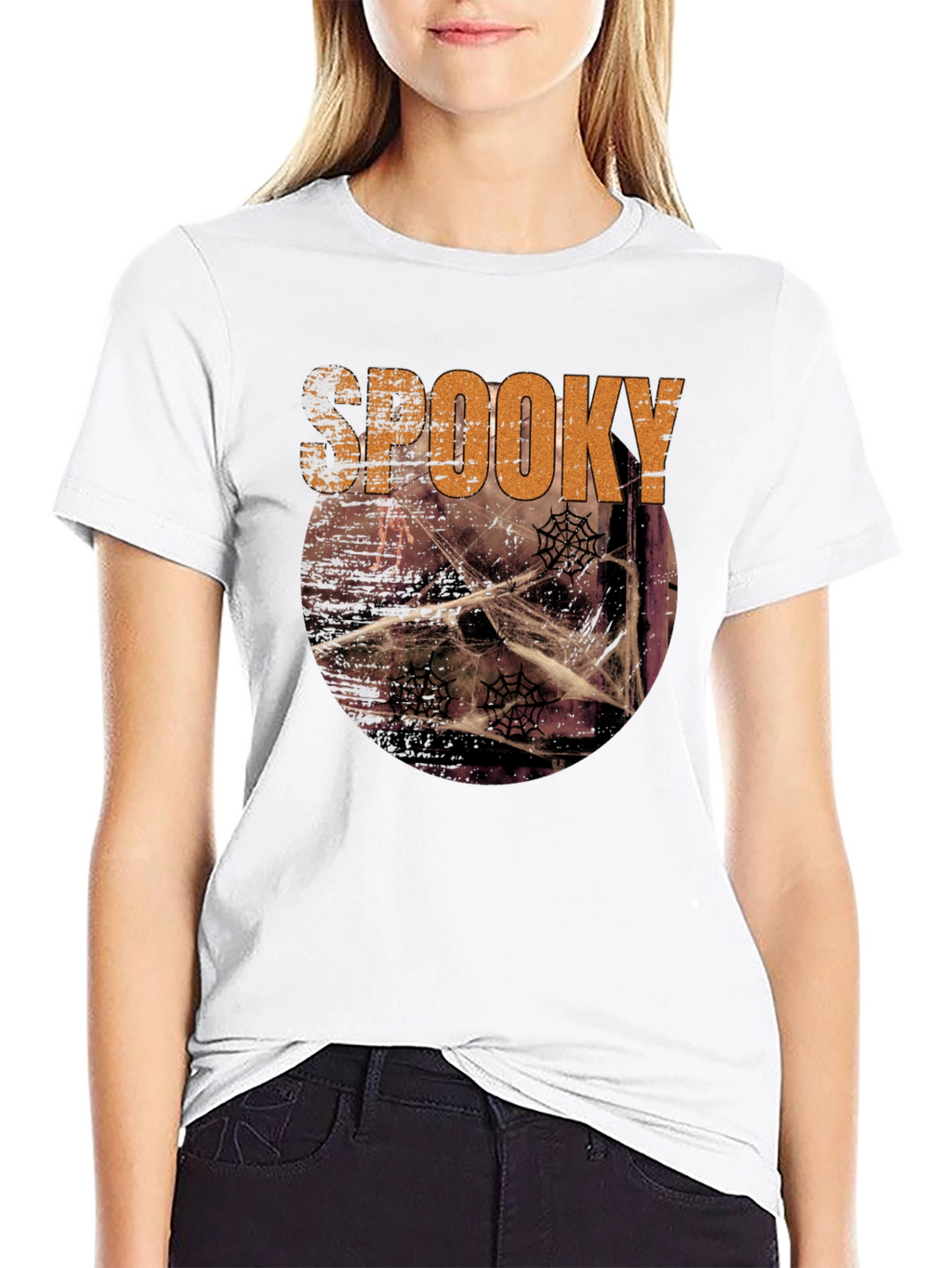 Spooky Halloween Graphic Tee - Mens Black T-Shirt