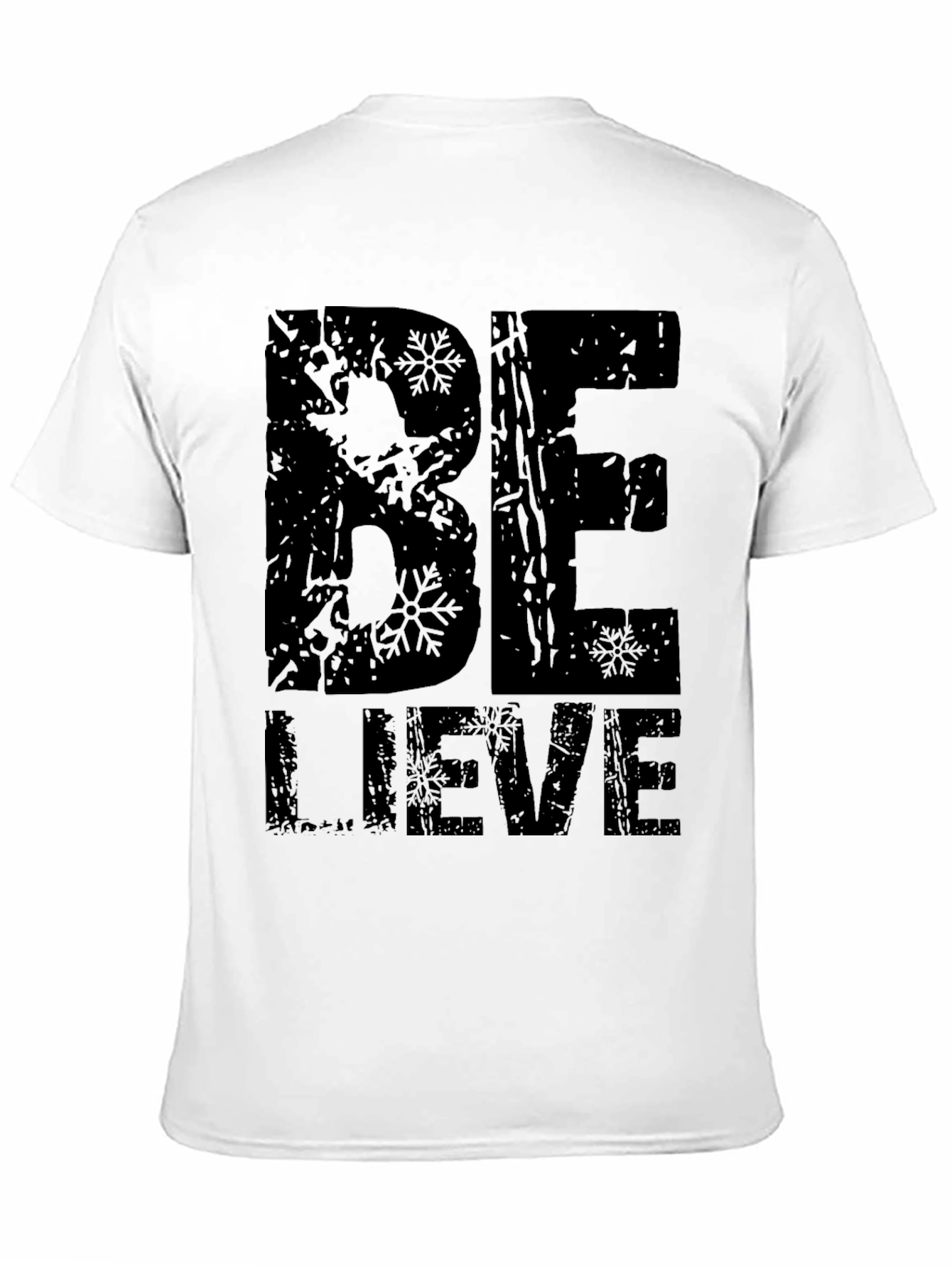 Believe Graphic Print Black T-Shirt