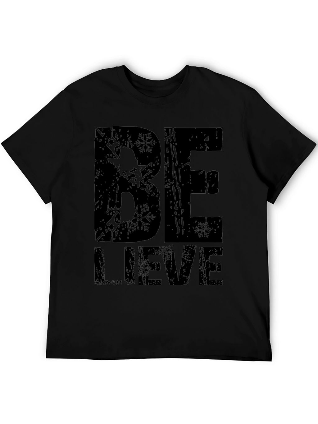 Believe Graphic Print Black T-Shirt