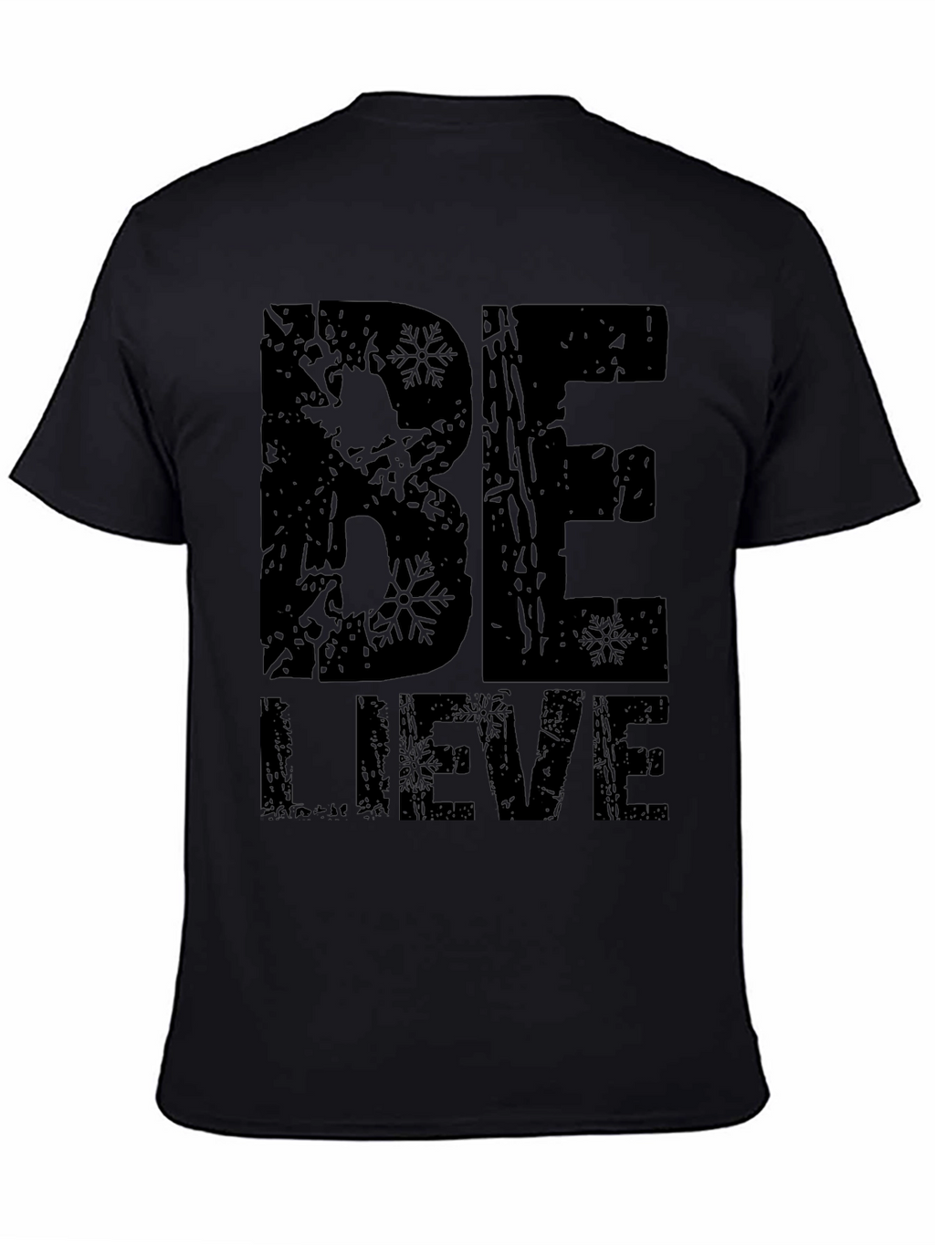 Believe Graphic Print Black T-Shirt