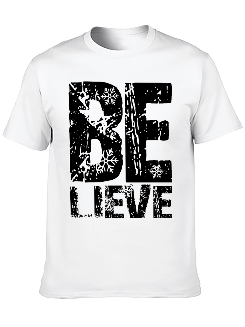 Believe Graphic Print Black T-Shirt