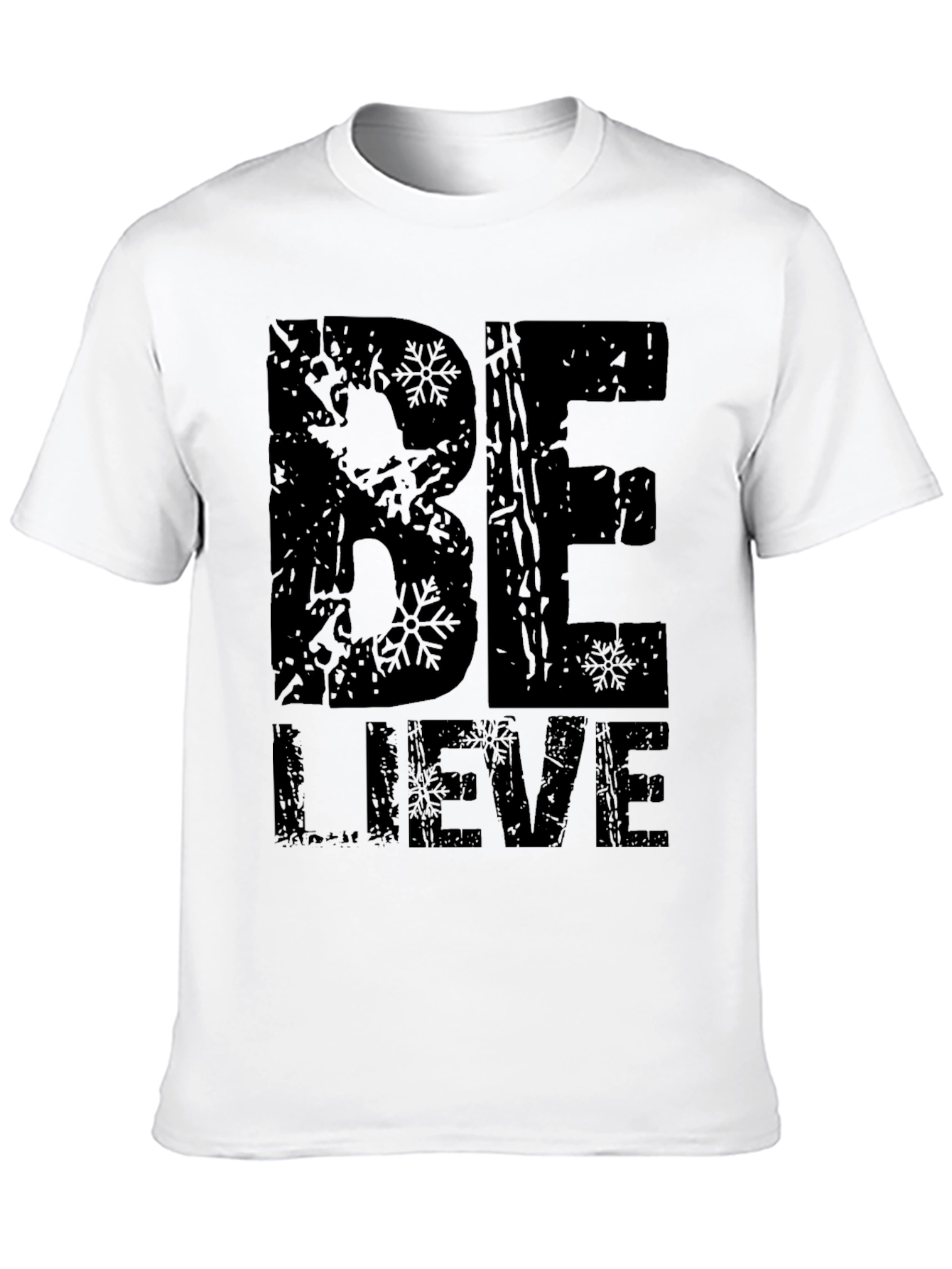 Believe Graphic Print Black T-Shirt