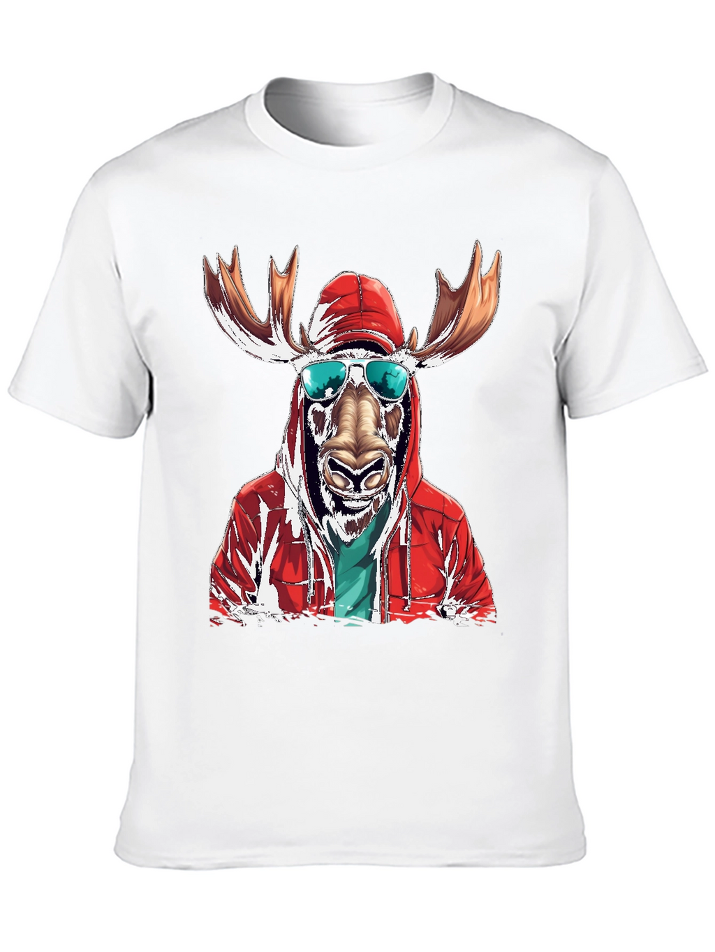 Cool Moose Graphic Tee - Black Cotton T-Shirt