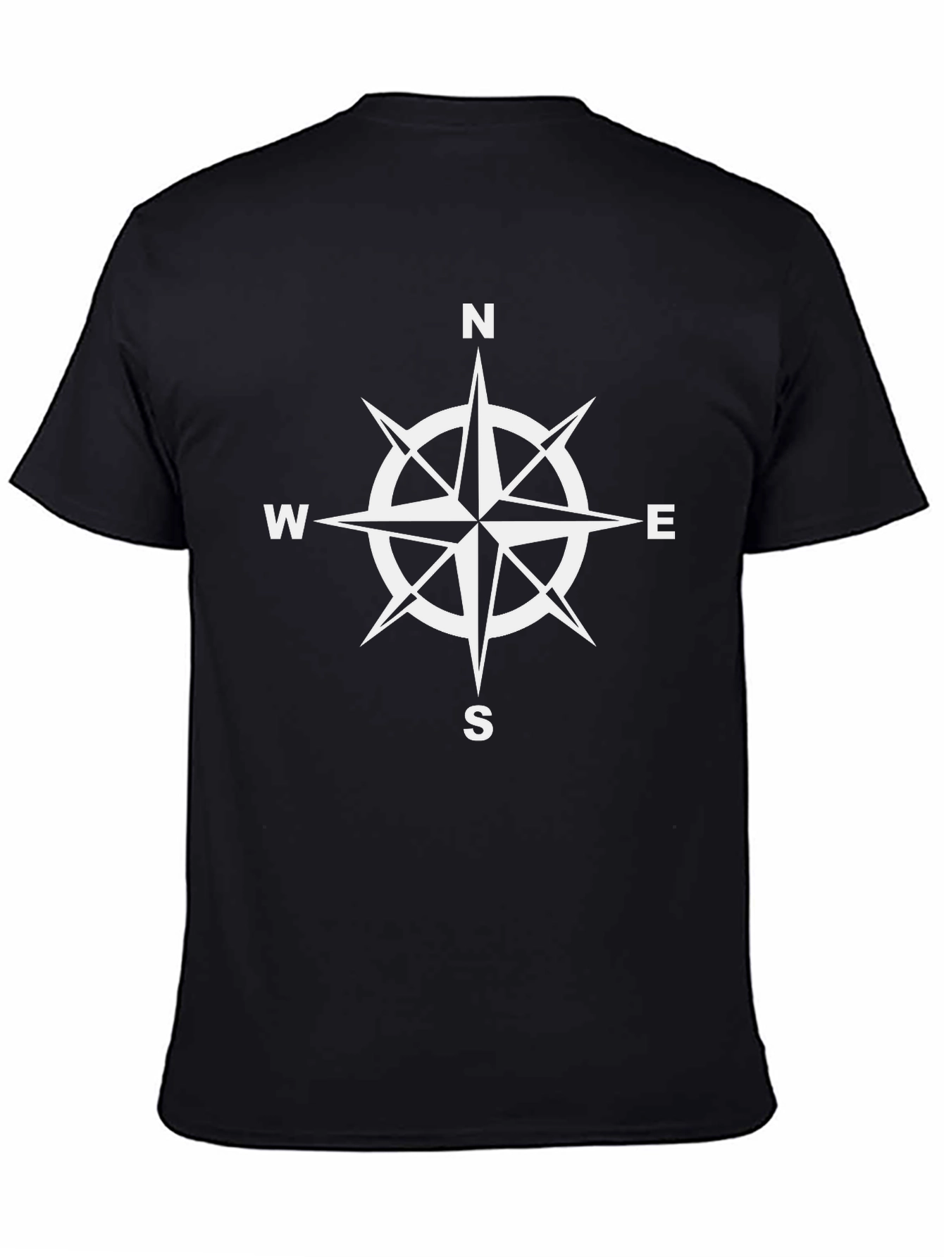 Compass Rose Graphic T-Shirt - Black