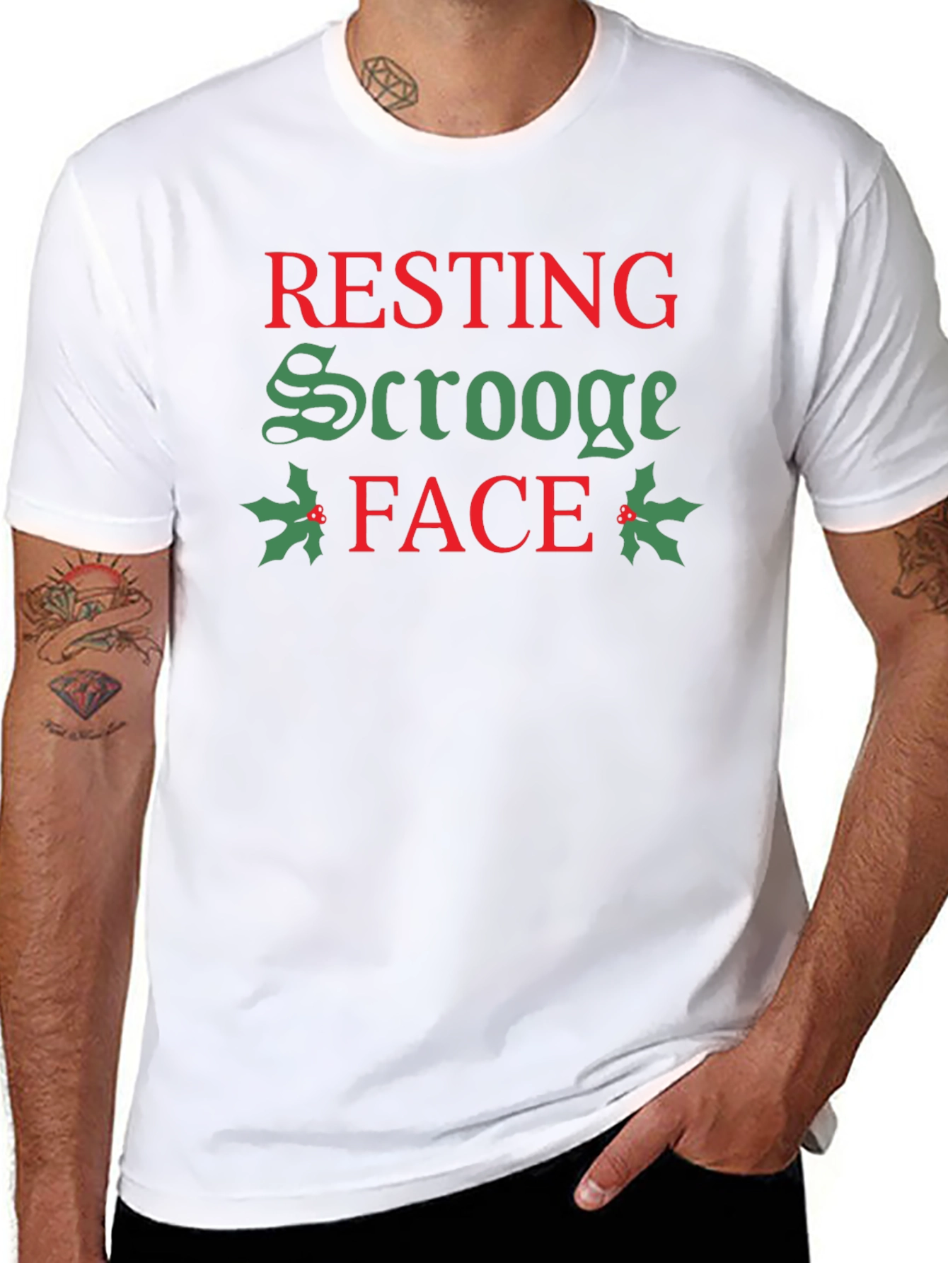 Resting Scrooge Face Christmas Holiday T-Shirt