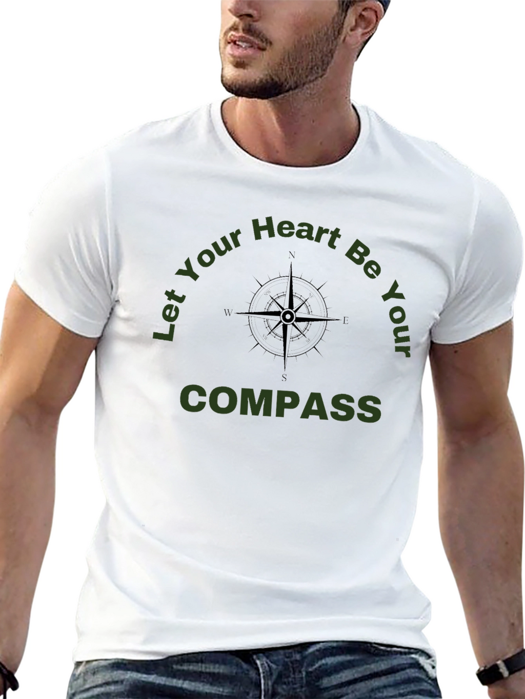 Compass Heart Tee - Adventure & Guidance