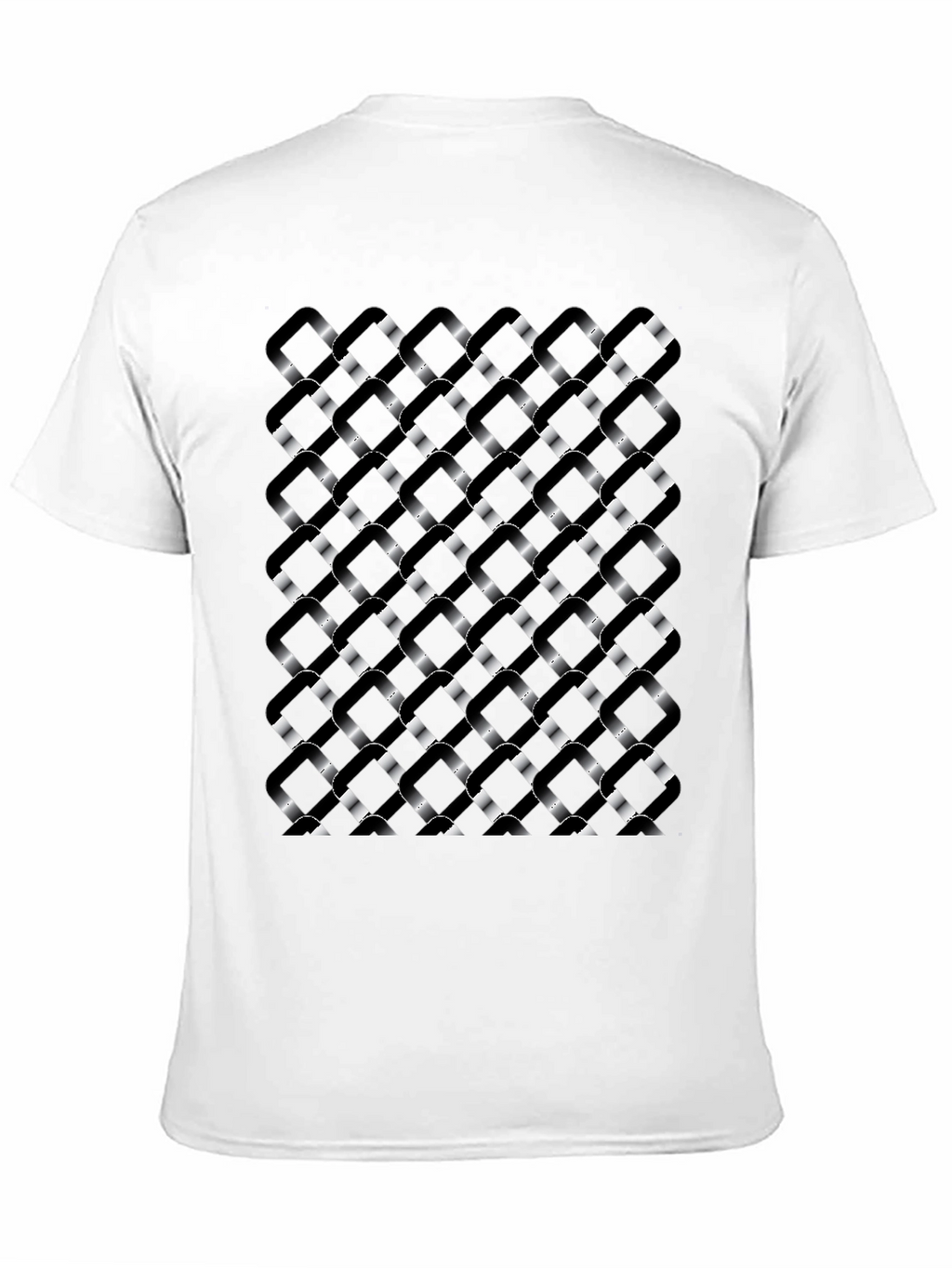 Abstract Woven Pattern Black T-Shirt