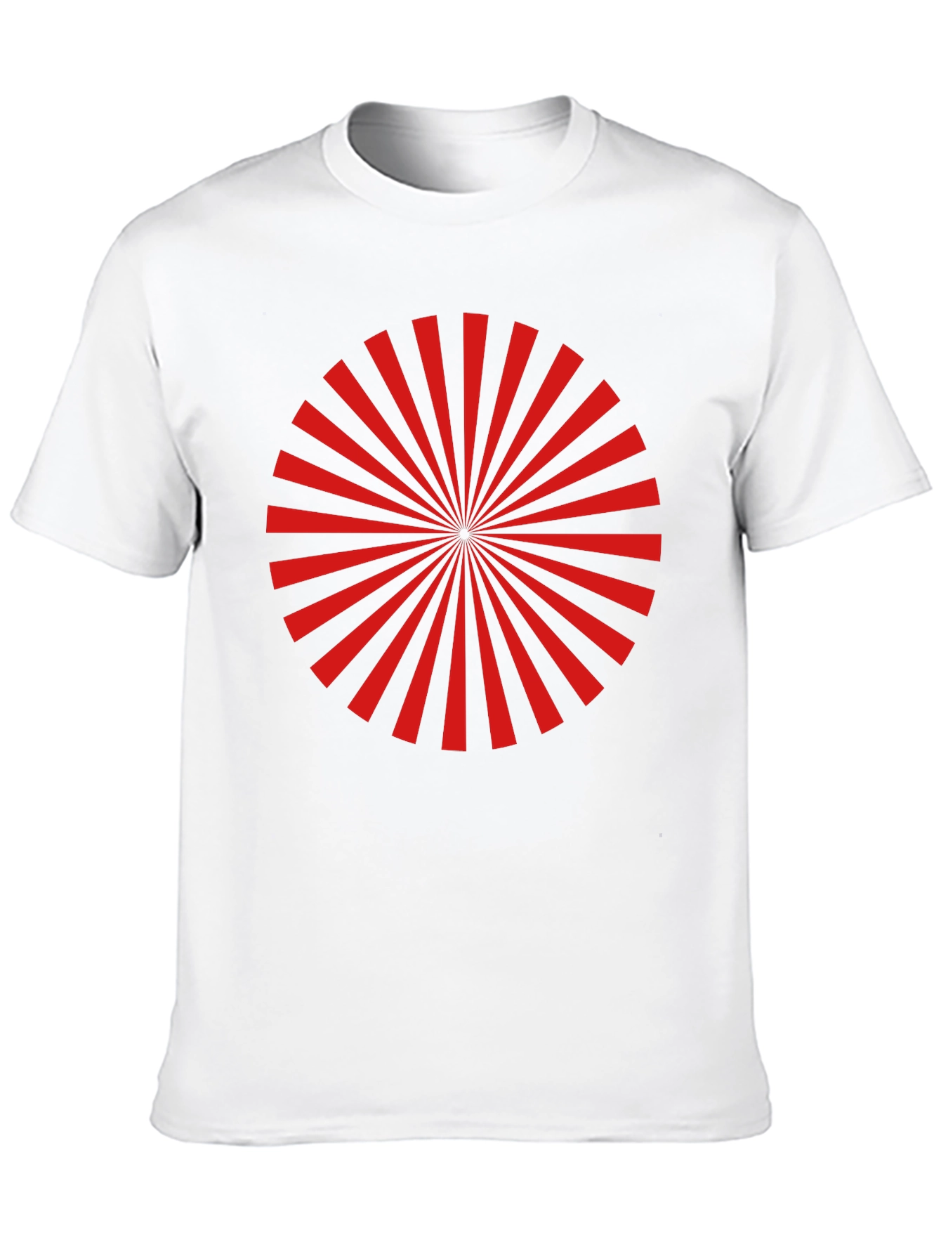 Red Radial Burst Graphic Tee - Black