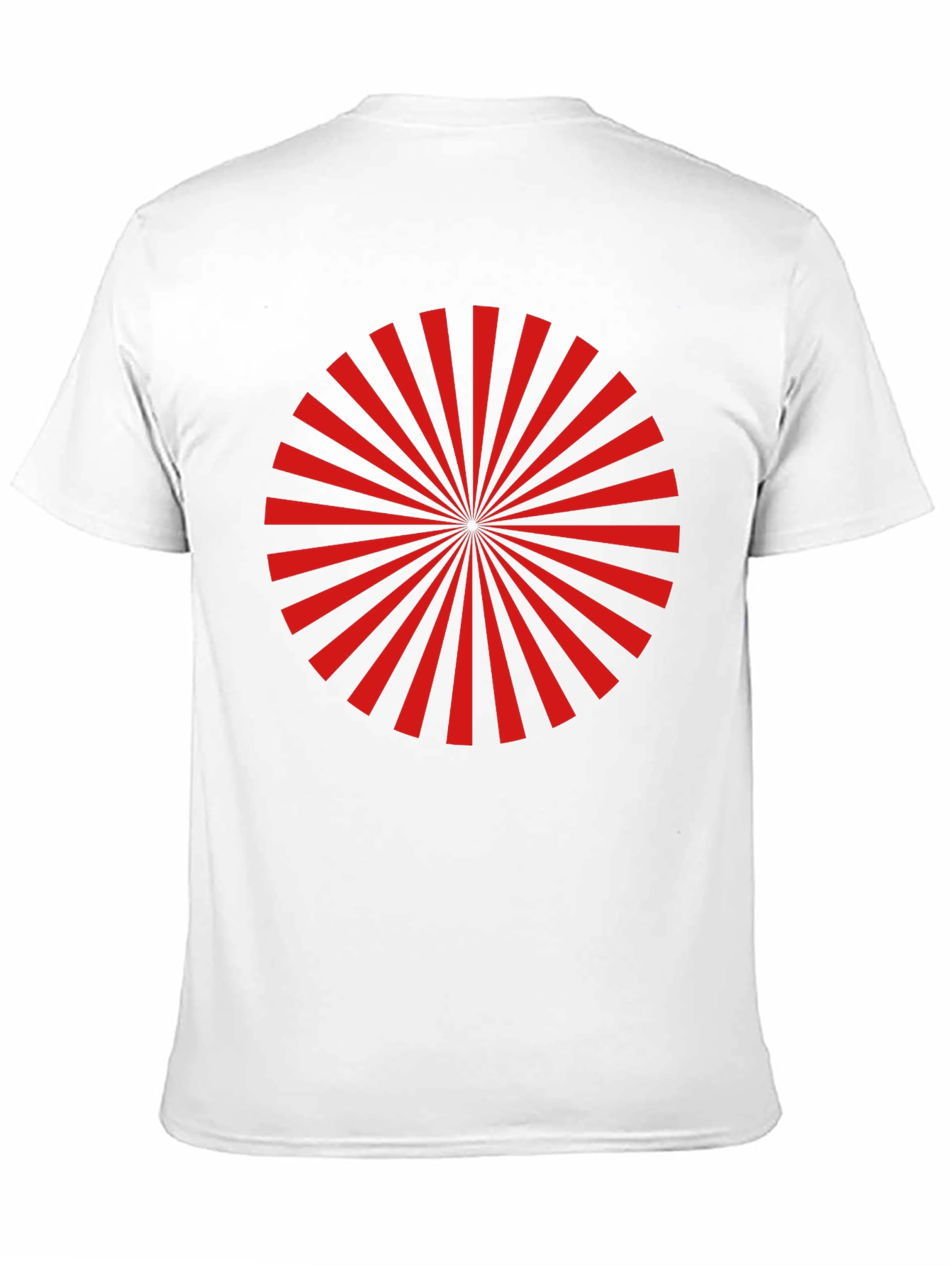 Red Radial Burst Graphic Tee - Black