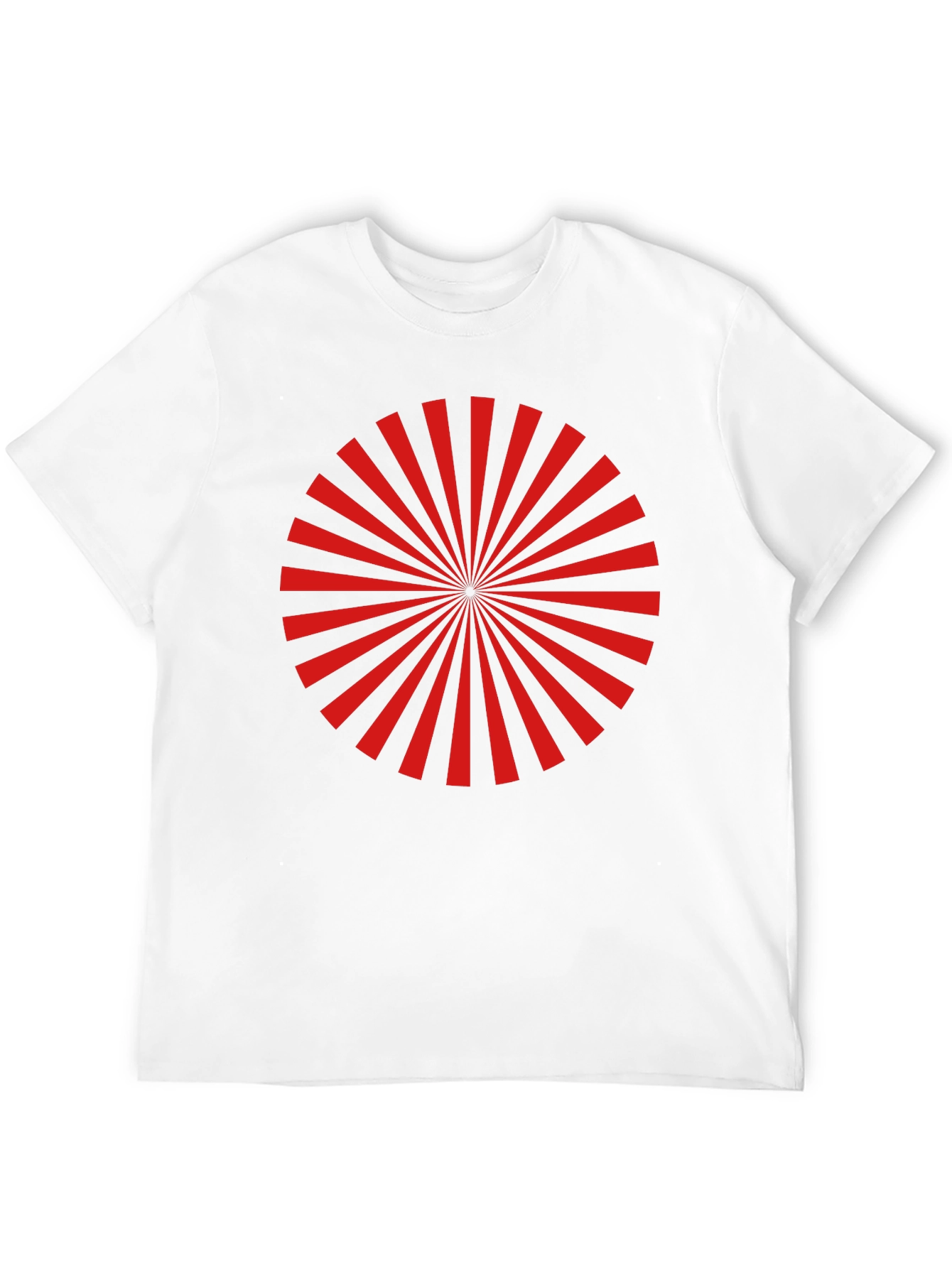 Red Radial Burst Graphic Tee - Black