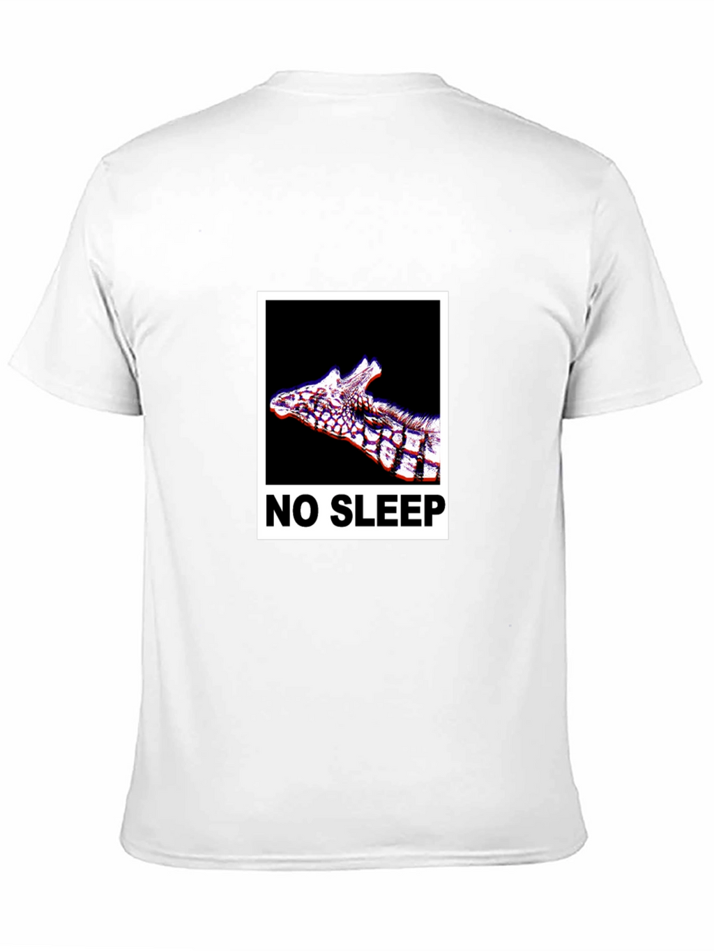 No Sleep Giraffe Graphic Tee - Black Cotton T-Shirt