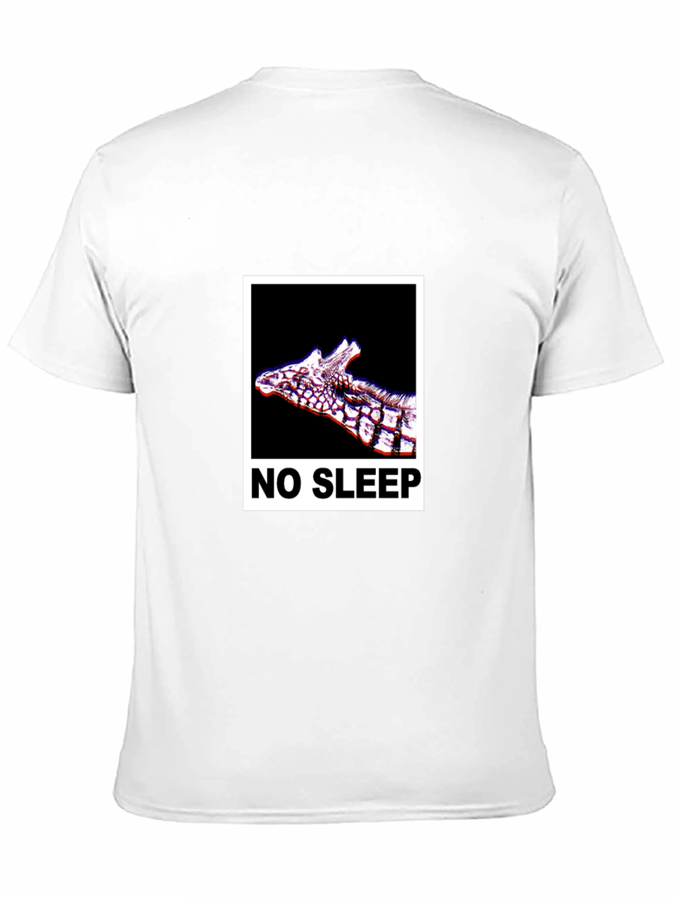 No Sleep Giraffe Graphic Tee - Black Cotton T-Shirt