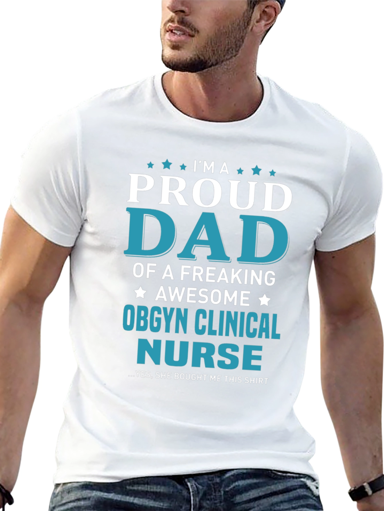 Proud Dad of OBGYN Clinical Nurse T-Shirt