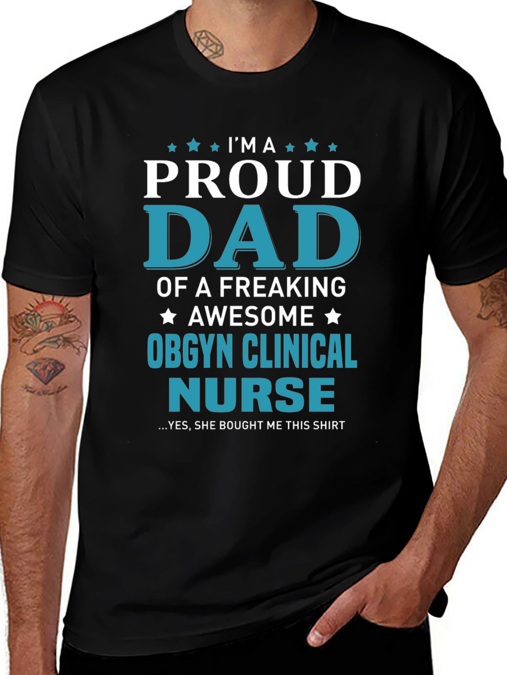 Proud Dad of OBGYN Clinical Nurse T-Shirt