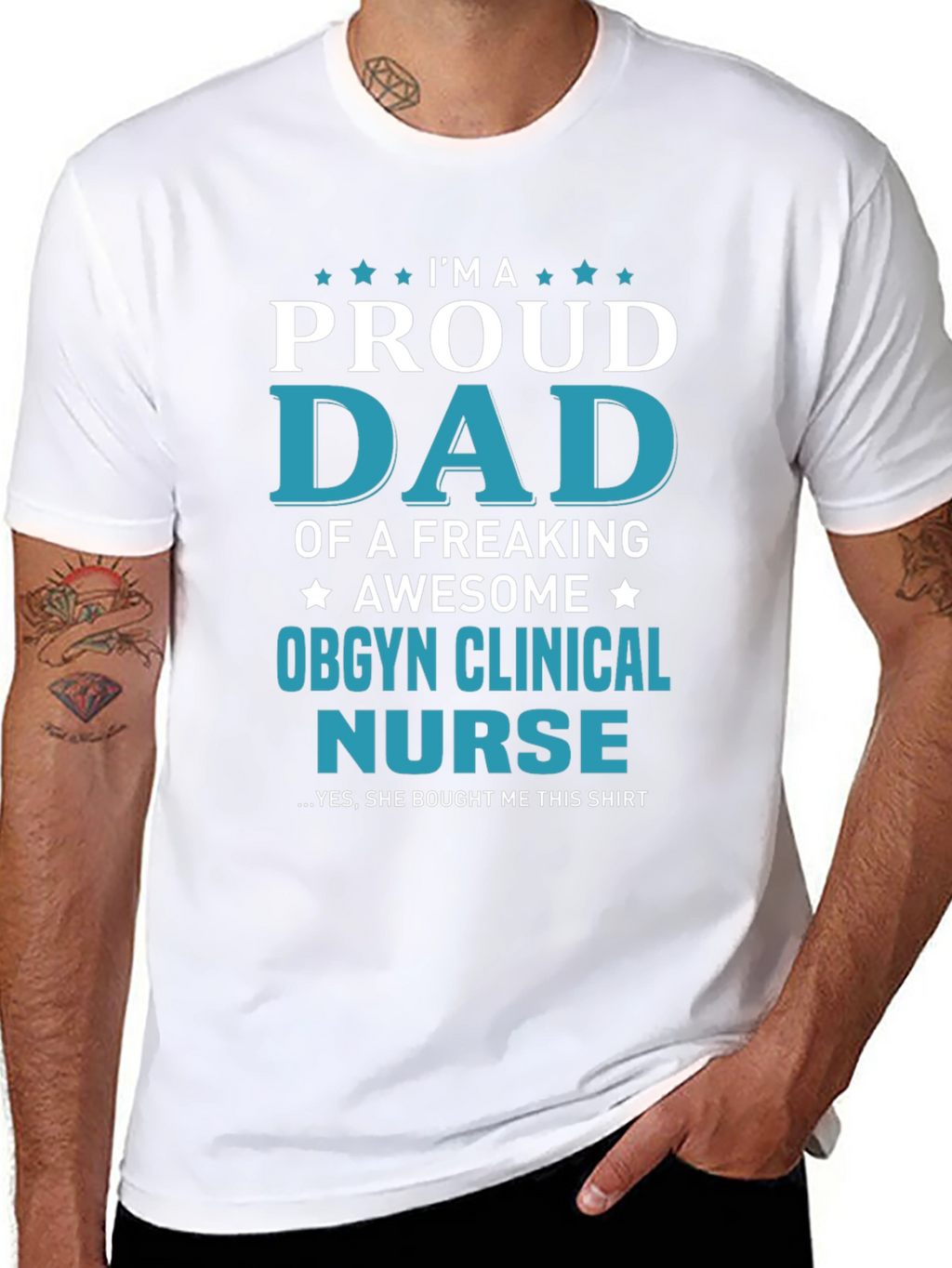 Proud Dad of OBGYN Clinical Nurse T-Shirt