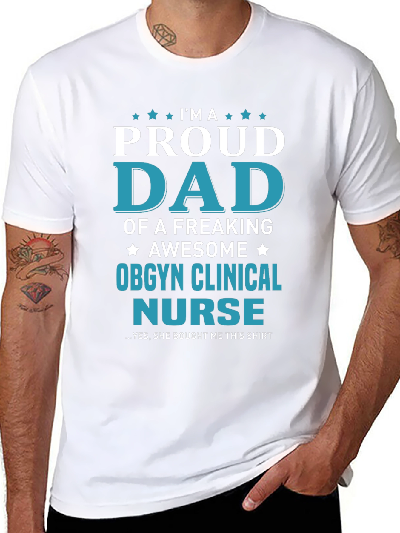 Proud Dad of OBGYN Clinical Nurse T-Shirt