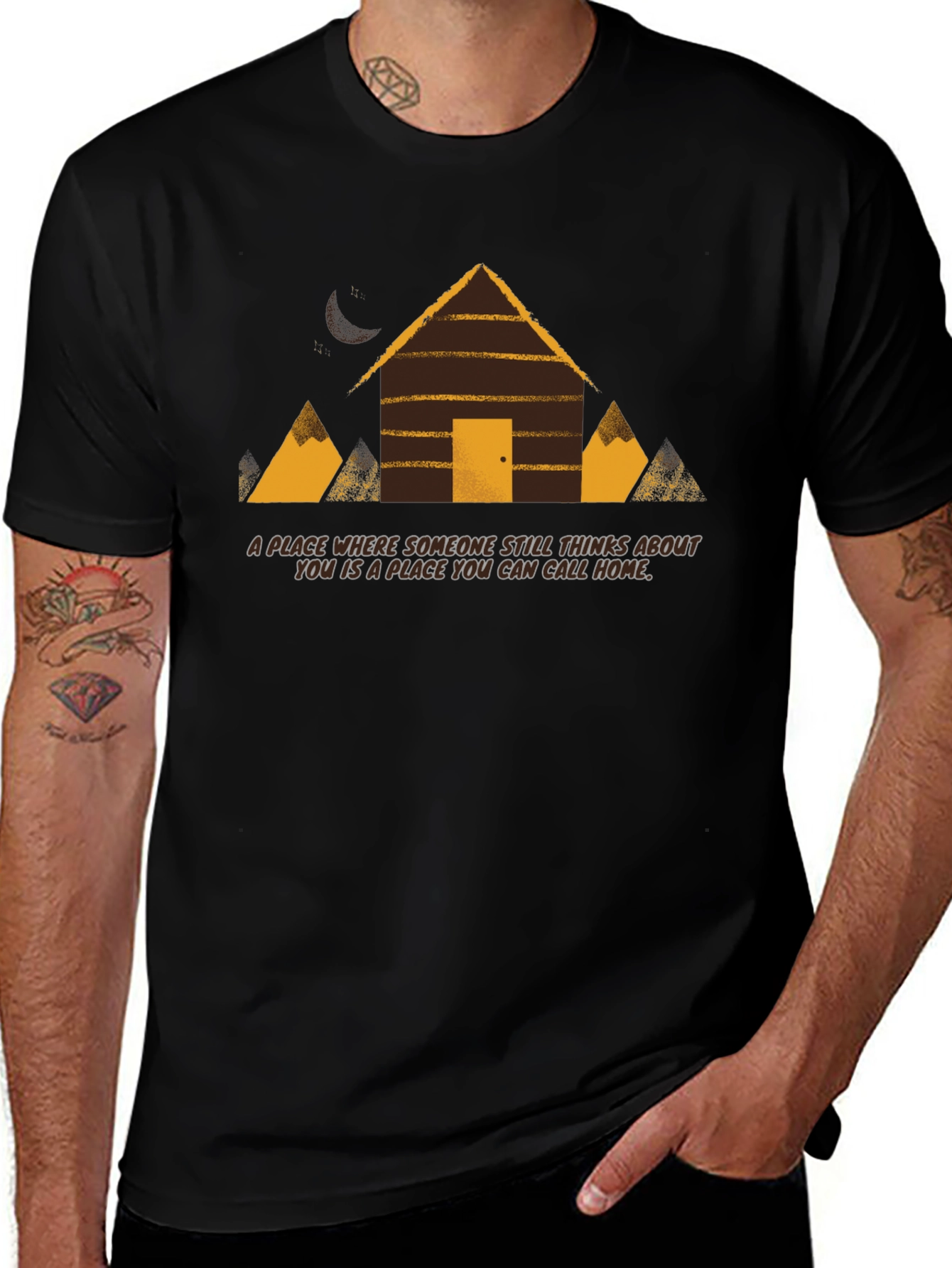 Cabin Home Graphic Tee - A Place Where You Can Call Home