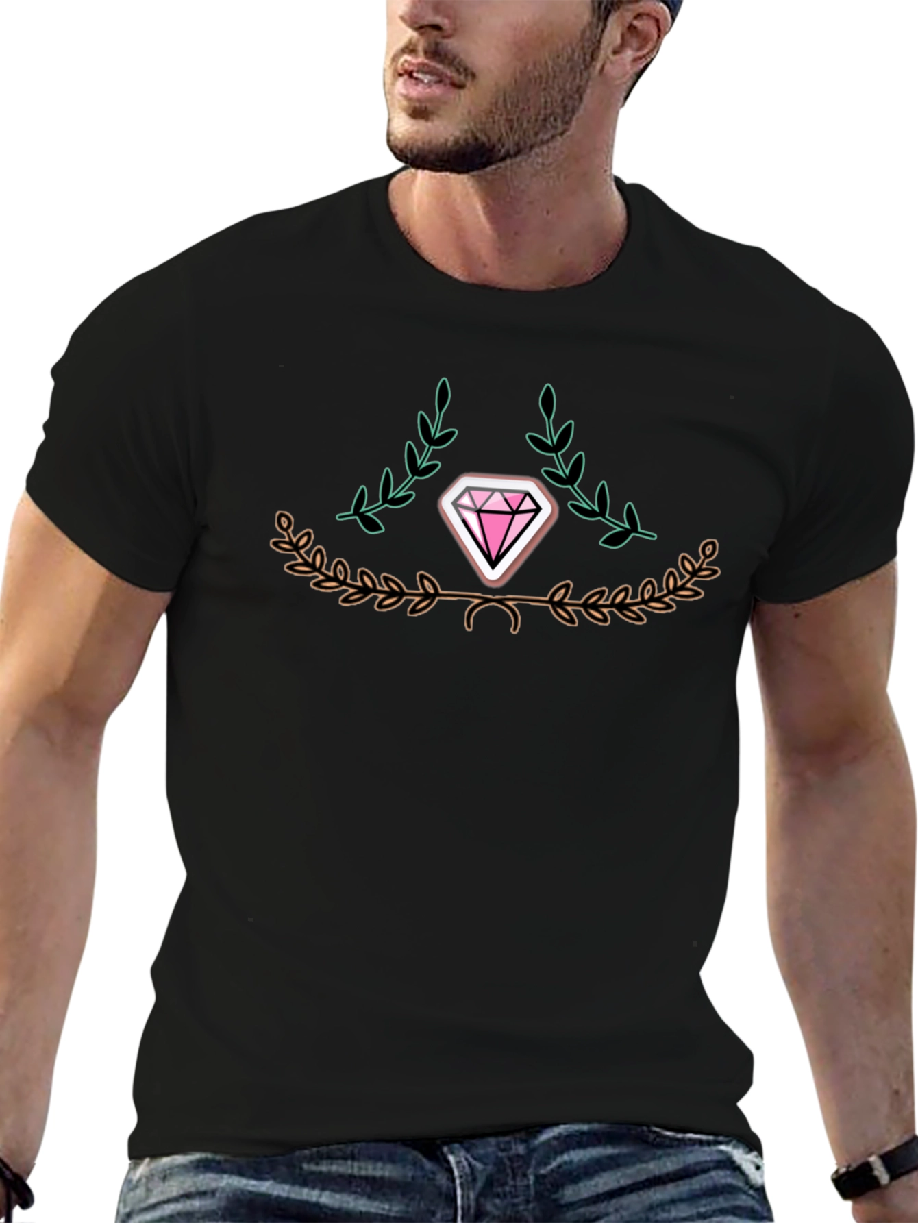 Diamond Graphic Black T-Shirt