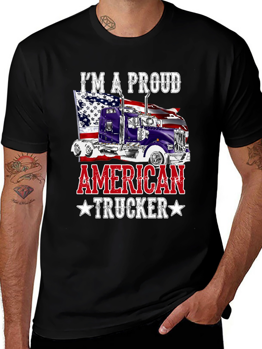 Proud American Trucker T-Shirt