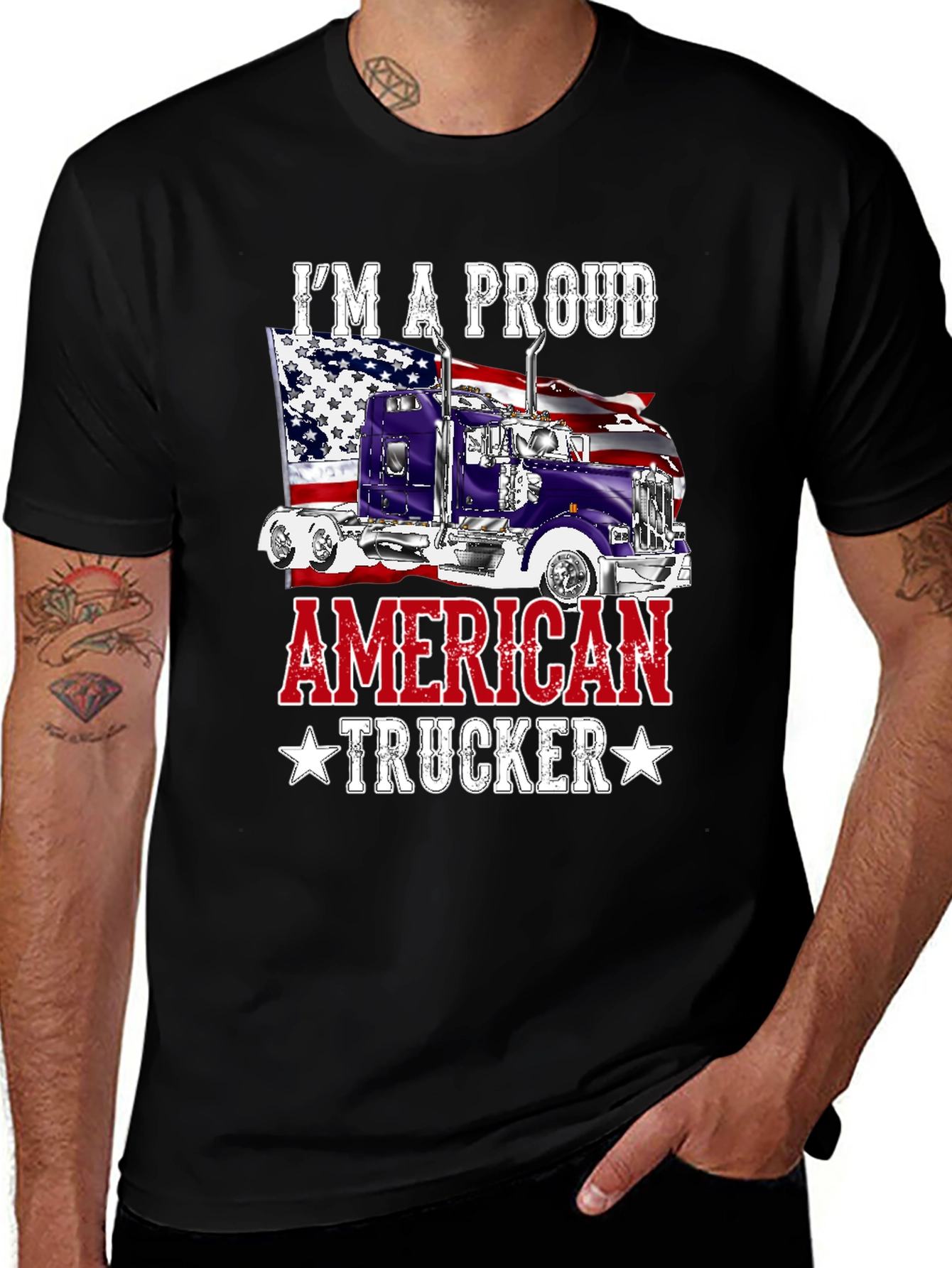 Proud American Trucker T-Shirt