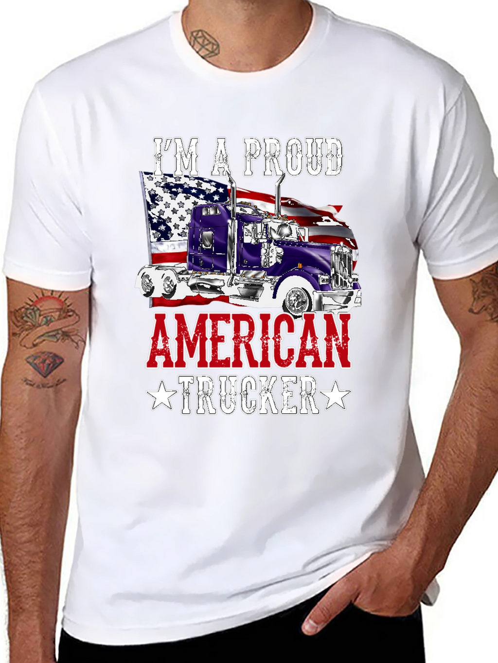 Proud American Trucker T-Shirt
