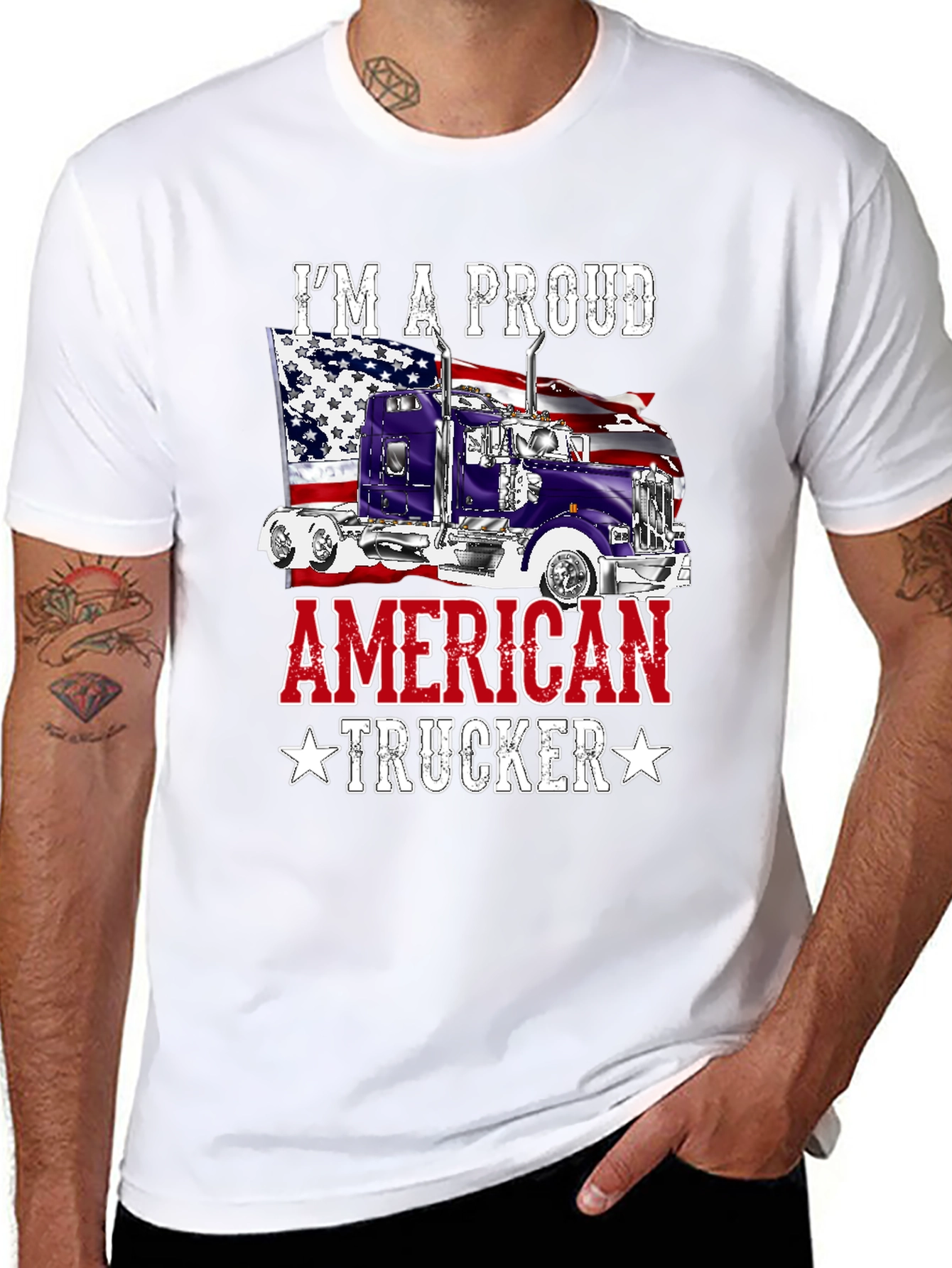Proud American Trucker T-Shirt