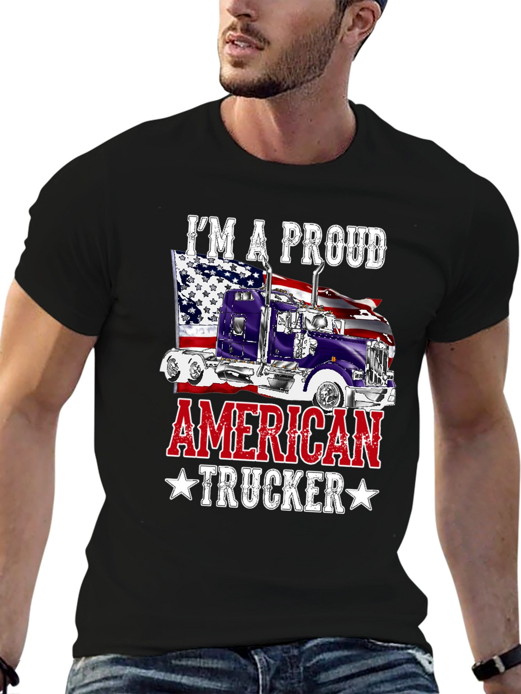 Proud American Trucker T-Shirt